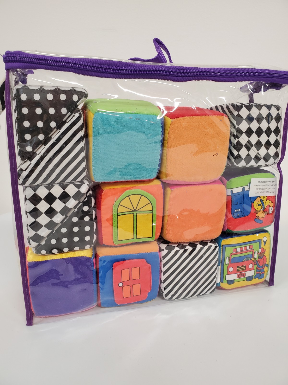 Small World Toys IQ Baby Knock Knock Interactive Sensory Soft Blocks COMPLETE