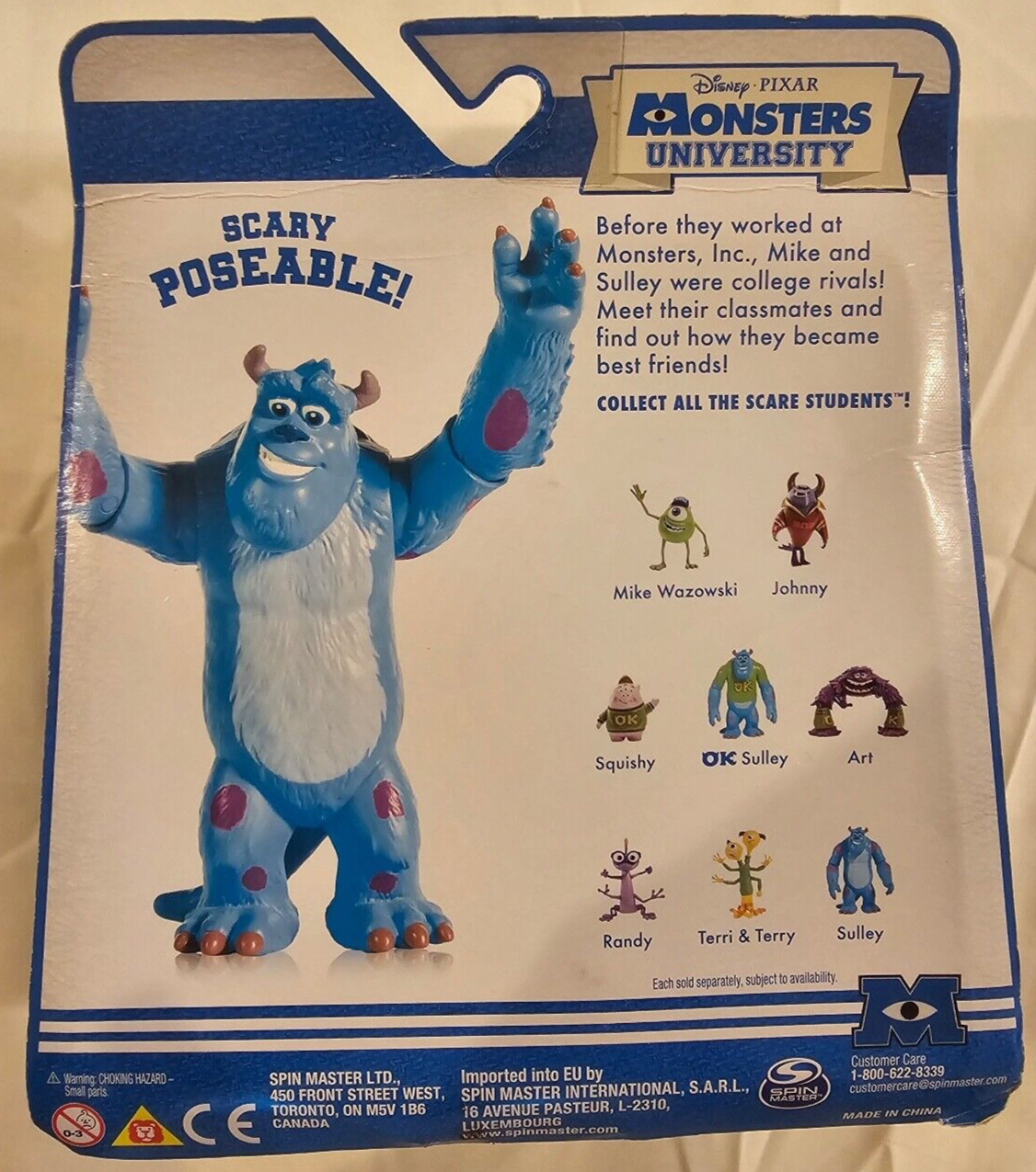 Monsters University Scare Student Sulley Action Figure Spin Master