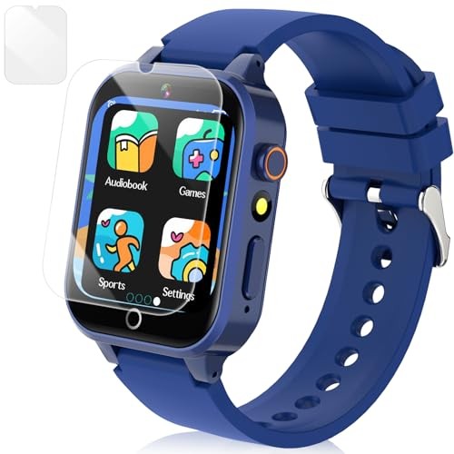 Blue Kids’ Smart Watch – 26 Games Watches – Blue for Ages 5-12