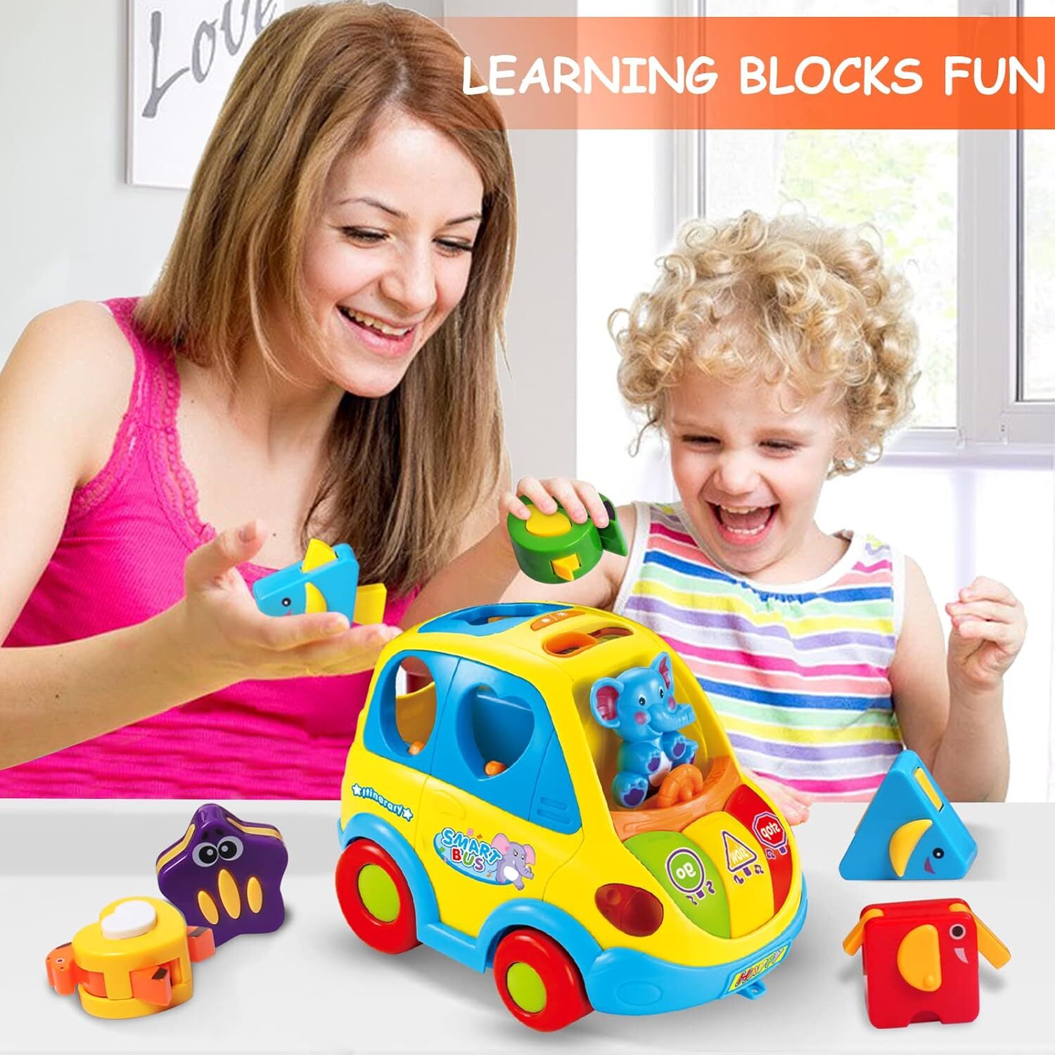 Baby Toys 1218 Months Musical Bus Toys For 1 2 3 4+year Old Boys Girls Giftsearl