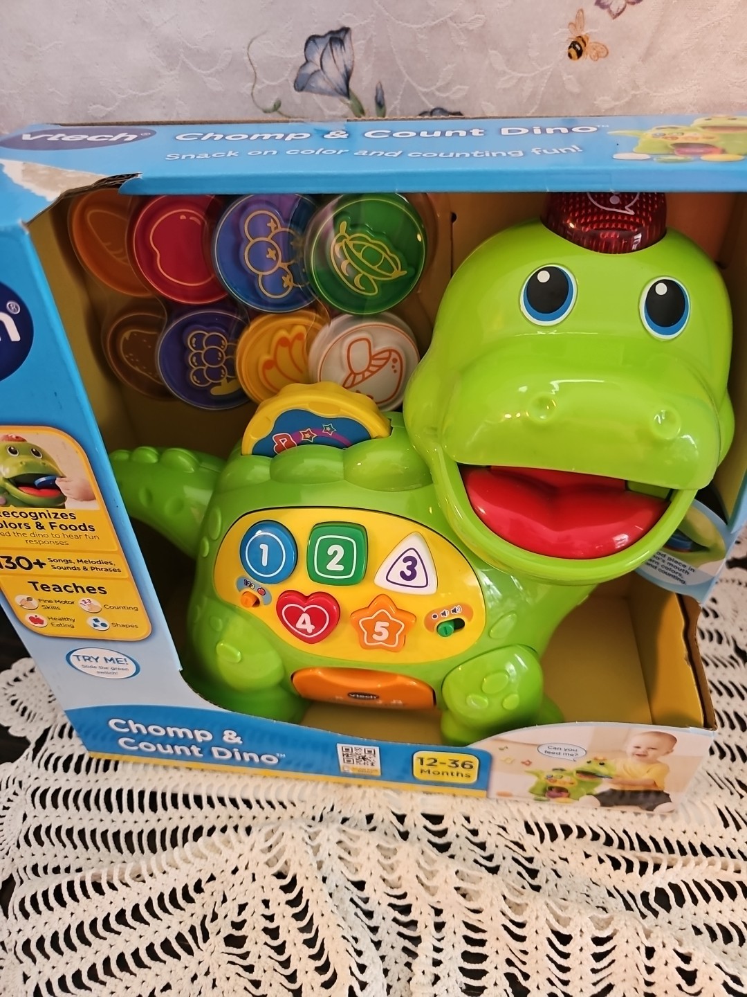 VTech Chomp and Count Dino 12 – 36 Months Colors Counting New In Box