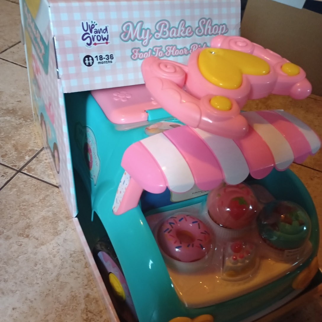 Up And Grow Foot 2 Floor Ride On Princess Vanity & My Bake Shop(Sold Separately)