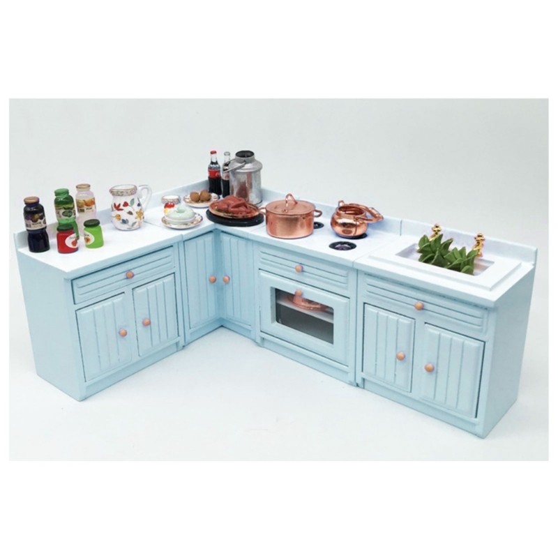 1/12 Dollhouses Kitchen Cabinet Set with Functional Doors Dollhouses Furniture