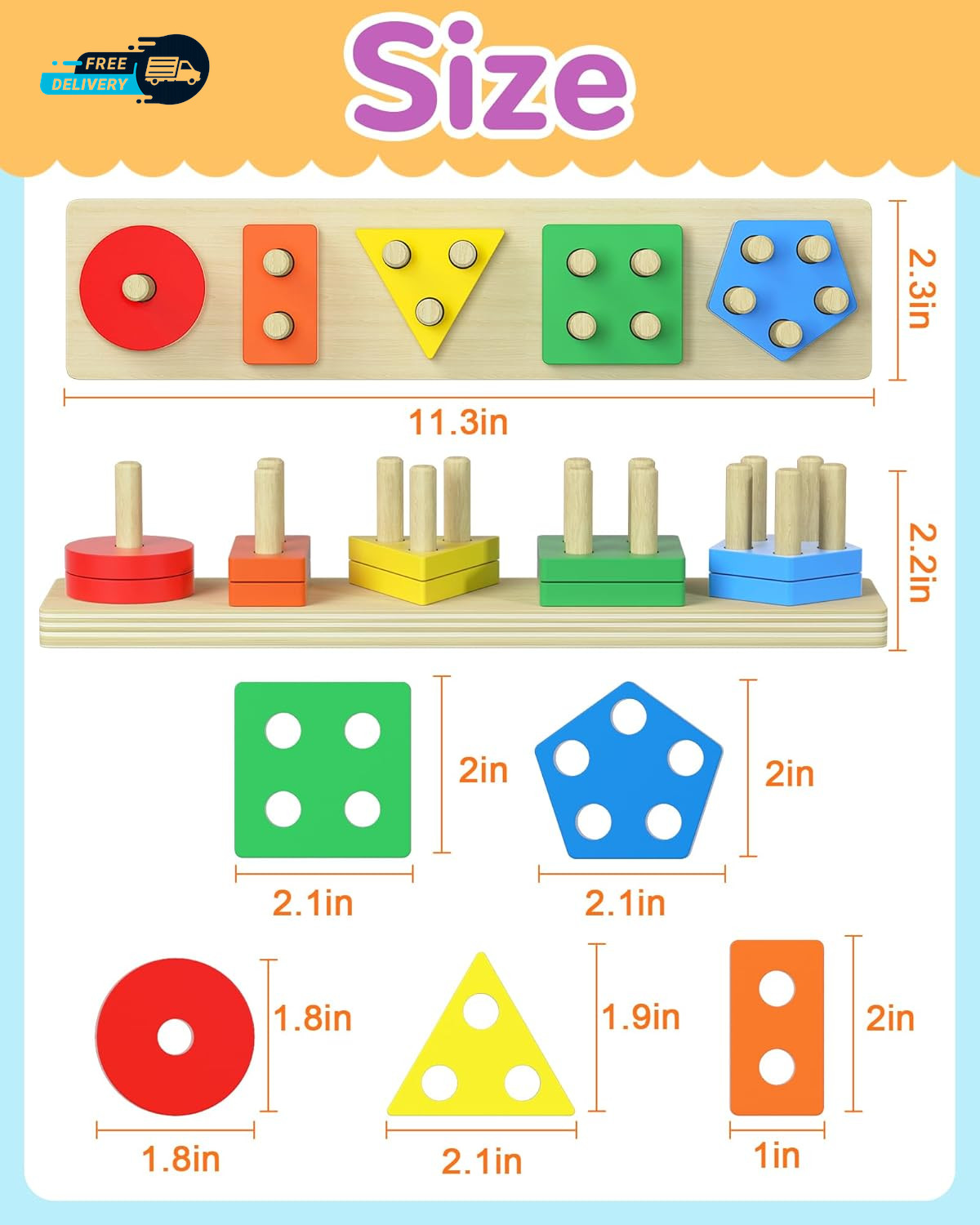 Montessori Toys for 1 2 3 Year Old Boy Girl Toys for Ages 2-4 Toddlers Kids Baby
