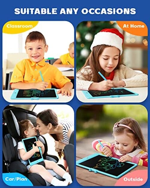 Toys for 3-6 Years Old Girls Boys, LCD Writing Tablet 10 Inch 10 inch Blue