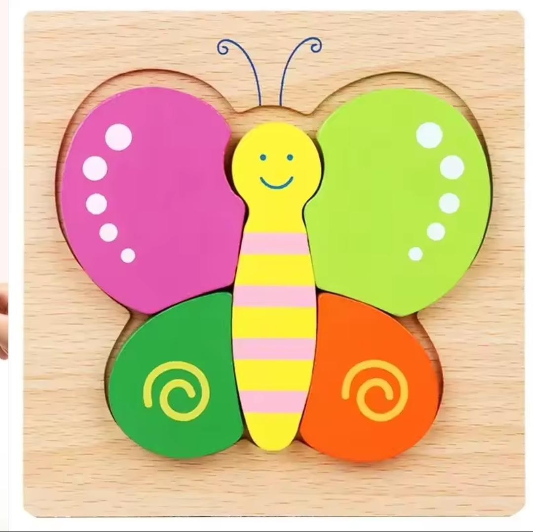 Montessori 3D Wooden cartoon Animal Puzzle Toddler Toy | Educational toys