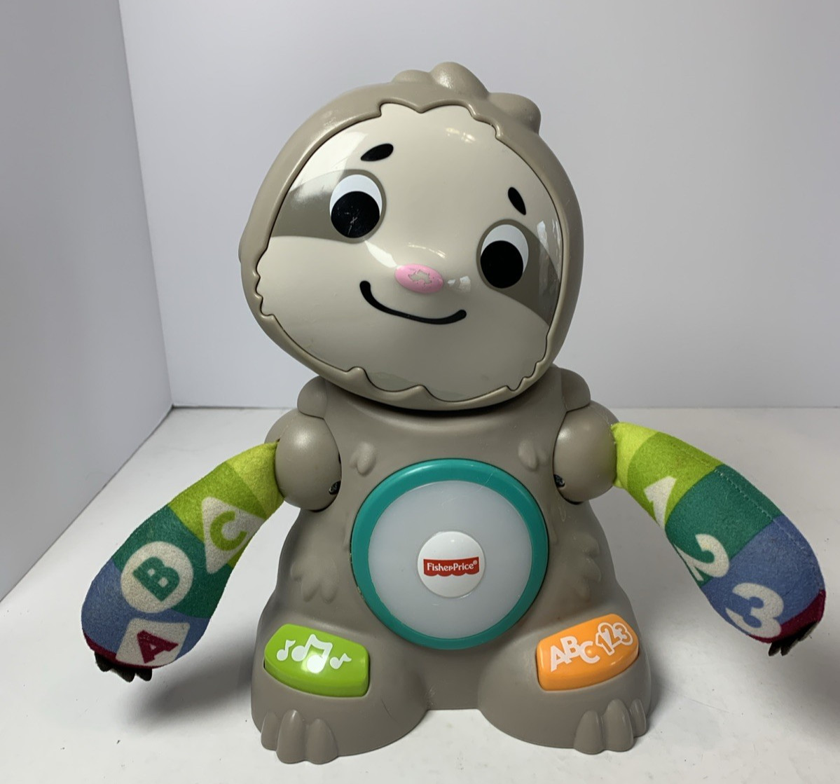 Fisher Price Linkimals Smooth Moves Sloth Toy Music Lights ABC Tested