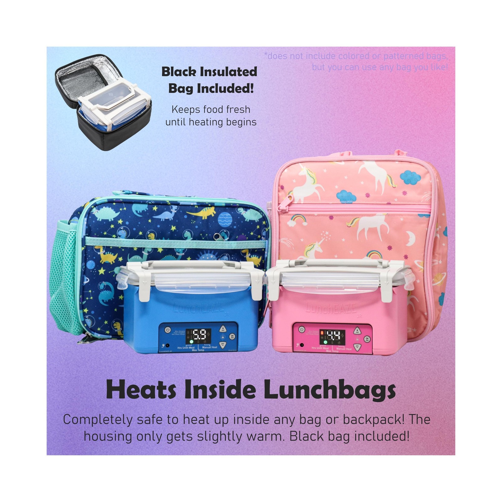 LunchEAZE JR Junior Kids Electric Lunch Box, Cordless Battery Powered Food Wa…