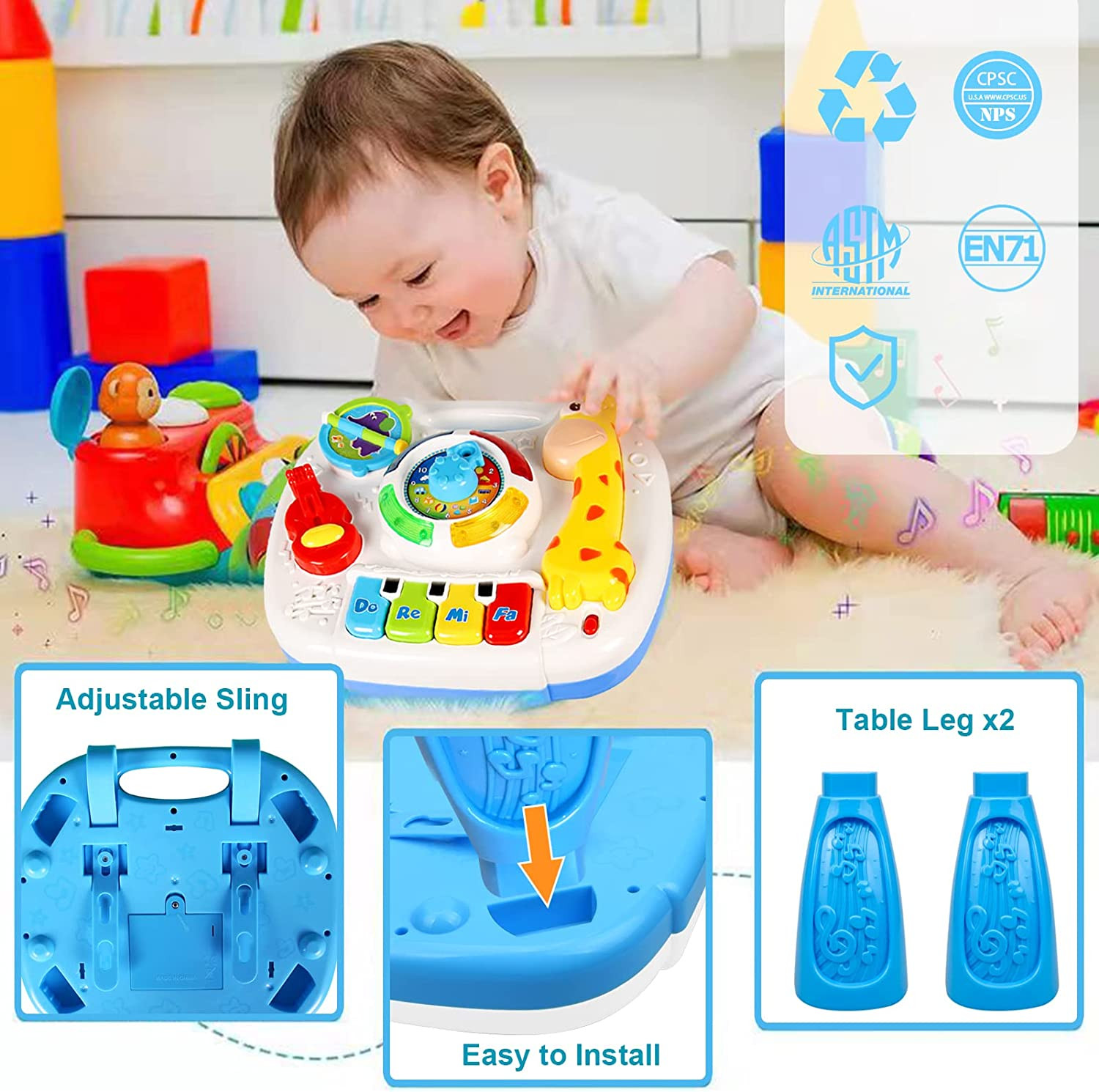 Musical Learning Table – Baby Toys for 6-12 Months, 1-3 Year Olds – Early Educat