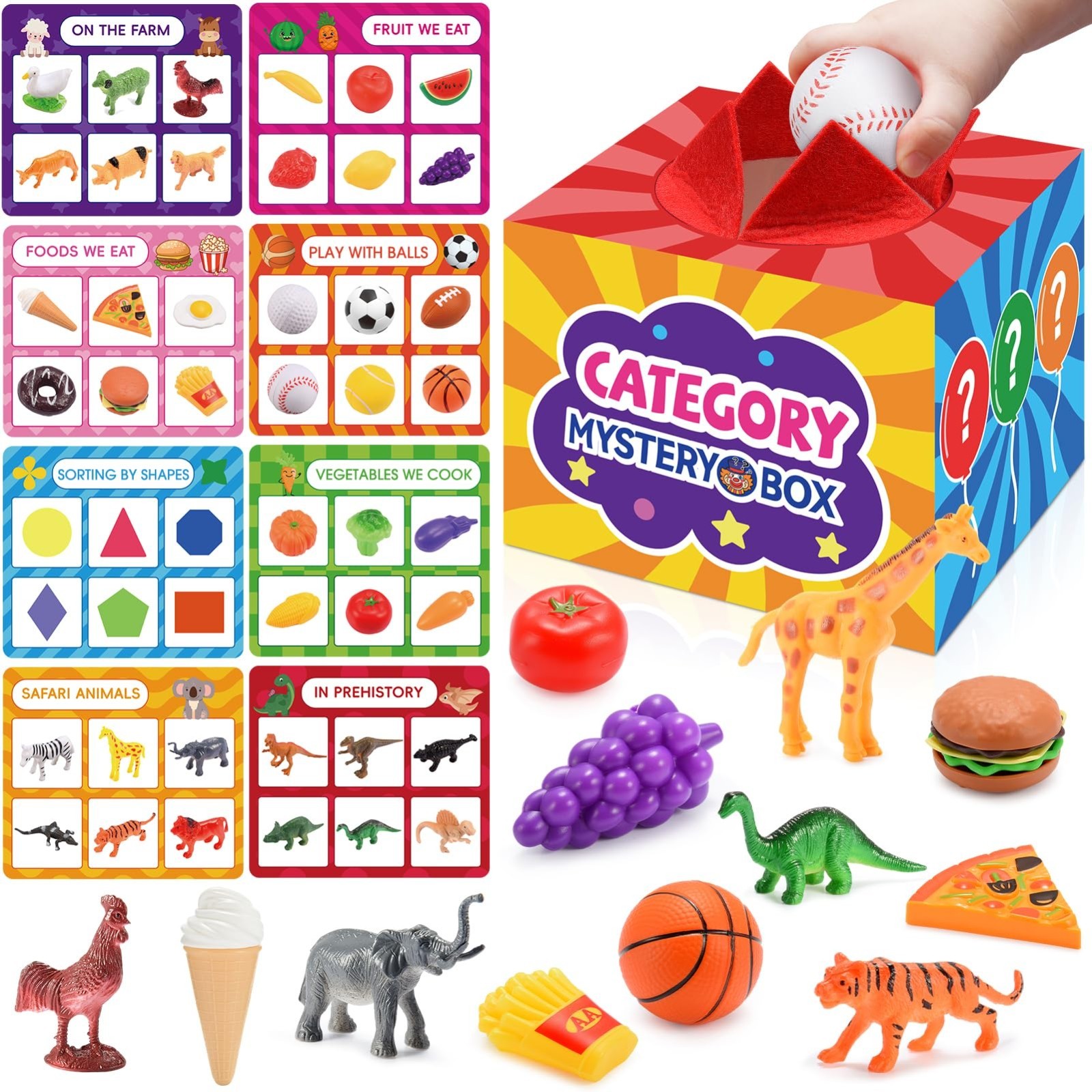 Montessori Sensory Toys 58-Piece Learning & Sorting Games for Ages 2-6 | Prescho