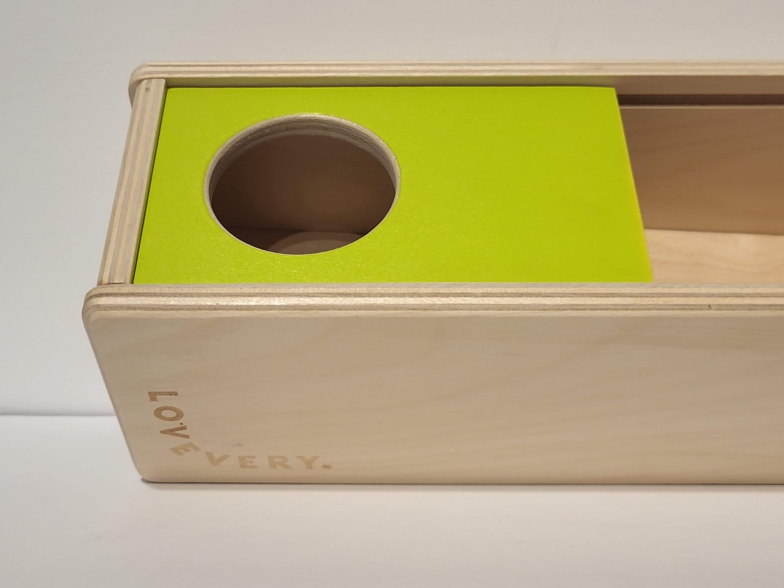 Wooden Sliding Top Box LOVEVERY 4 Balls Included 11-12 Months The Thinker Play