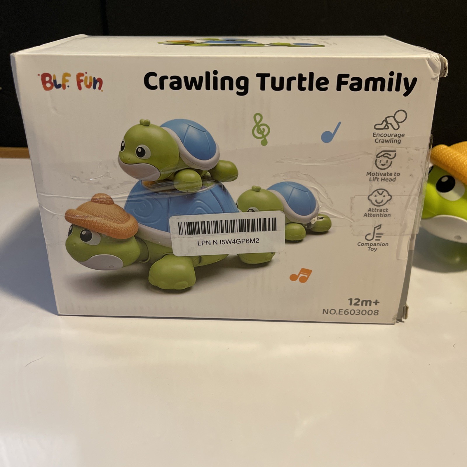 Baby Toys 6-12 Months, Musical Turtle Crawling Toys with Mama and Babies, Baby L