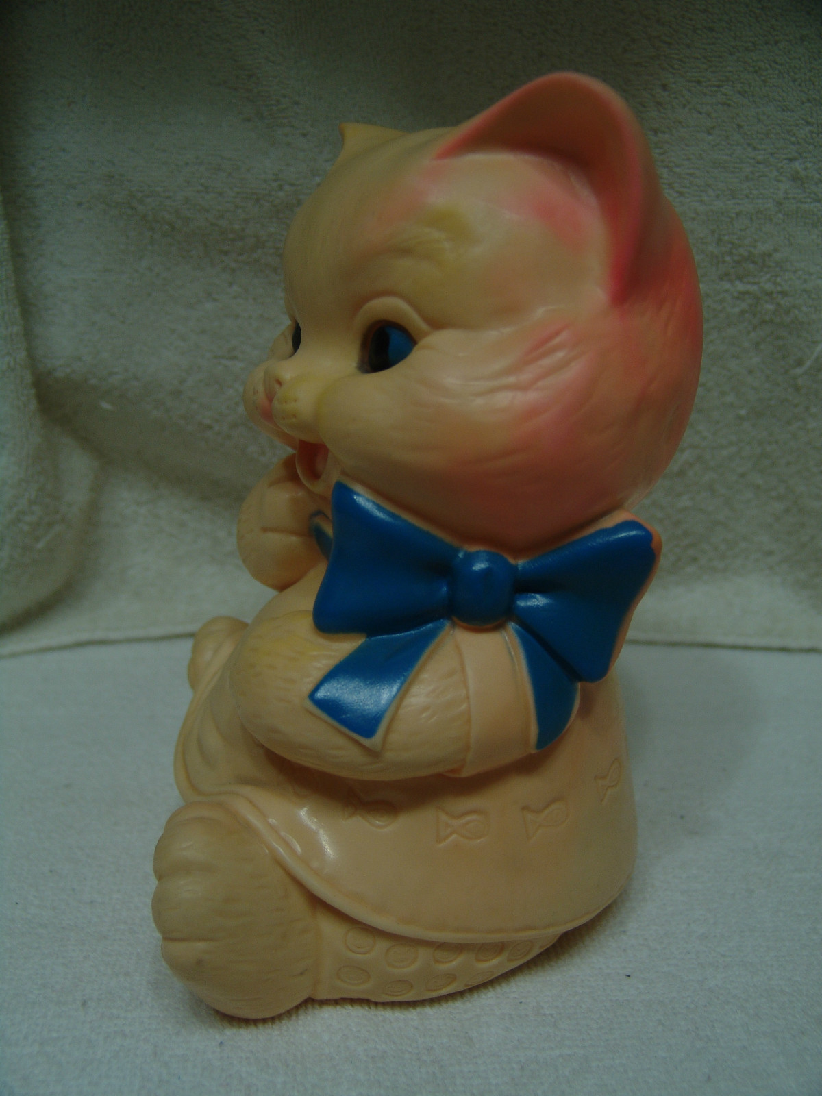 VINTAGE 1950’s ASHLAND RUBBER SQUEAKY TOY KITTY WEST GERMANY