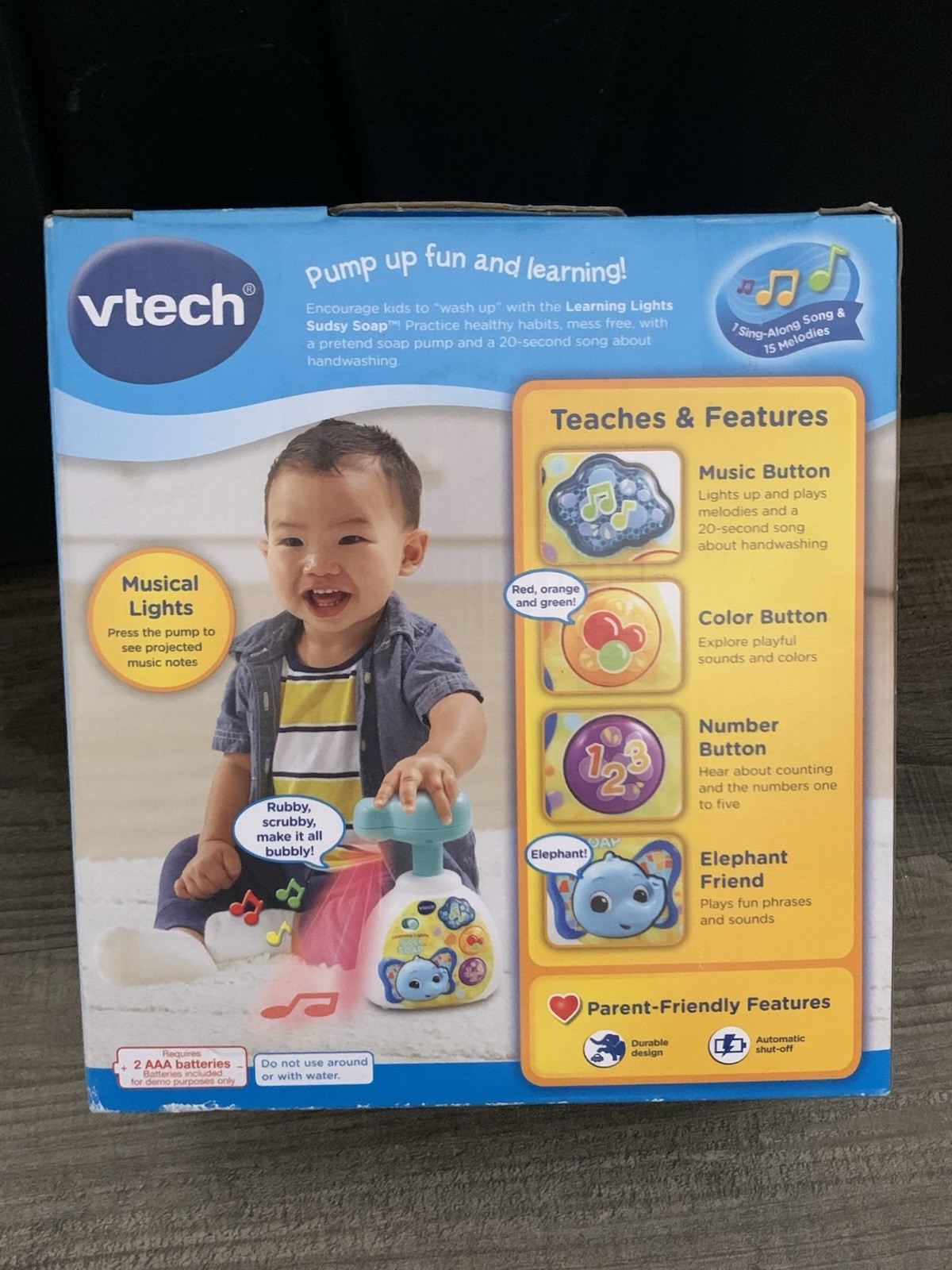 Vtech Learning Lights Sudsy Soap Toy Toddler 12-36 Months. Cause Effects Toy.