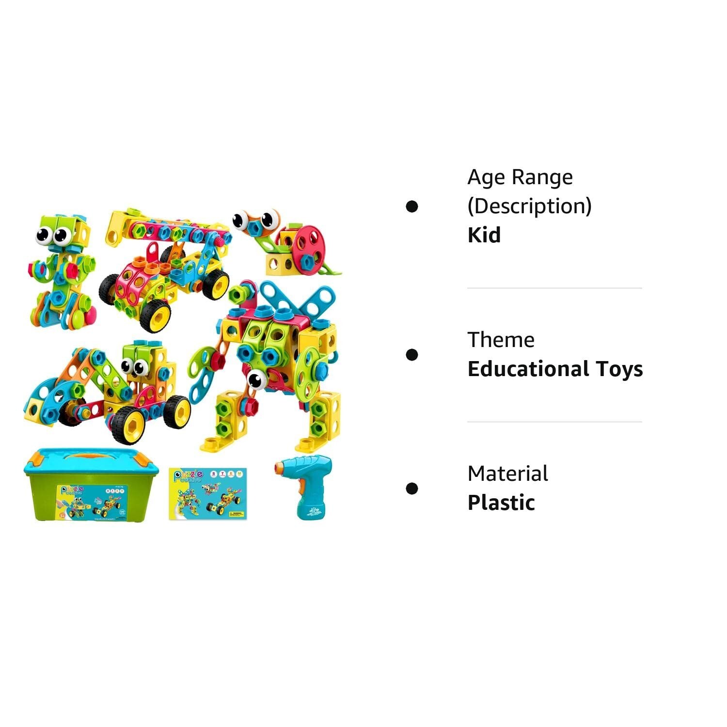 NXONE 195 PCS Educational STEM Toys for Boys and Girls Ages 3 4 5 6 7 8 9 10 …