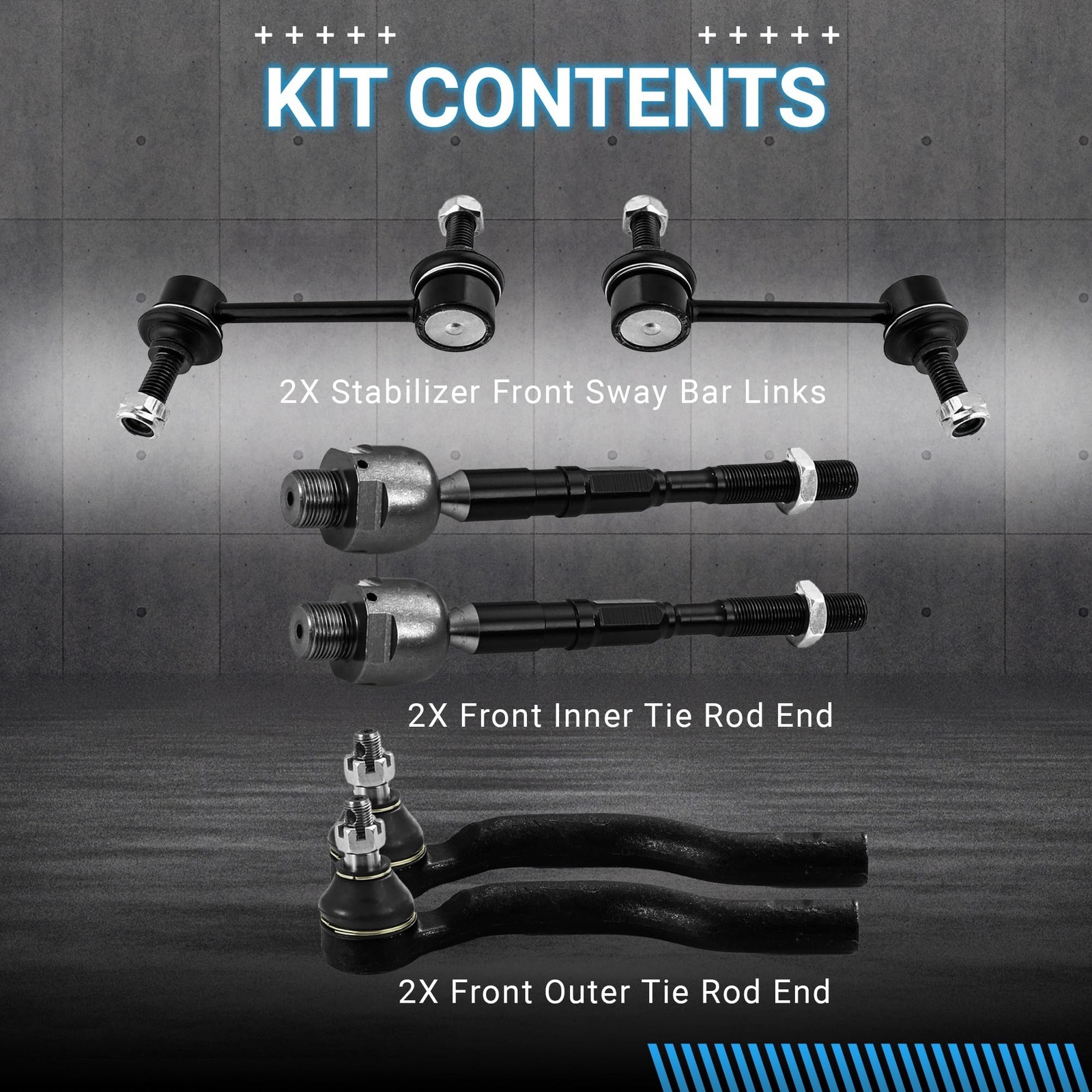 Front End Suspension Kit Compatible With 2007-2014 Ford Edge, 2007-2015 Linco…