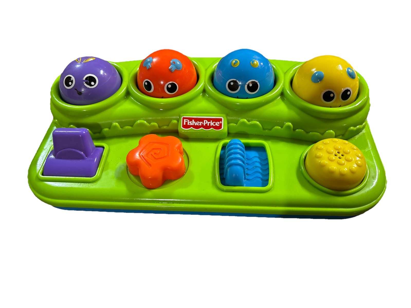 Vintage Fisher Price Brilliant Basics Boppin Activity Bugs Pop Up Toy Baby 2010
