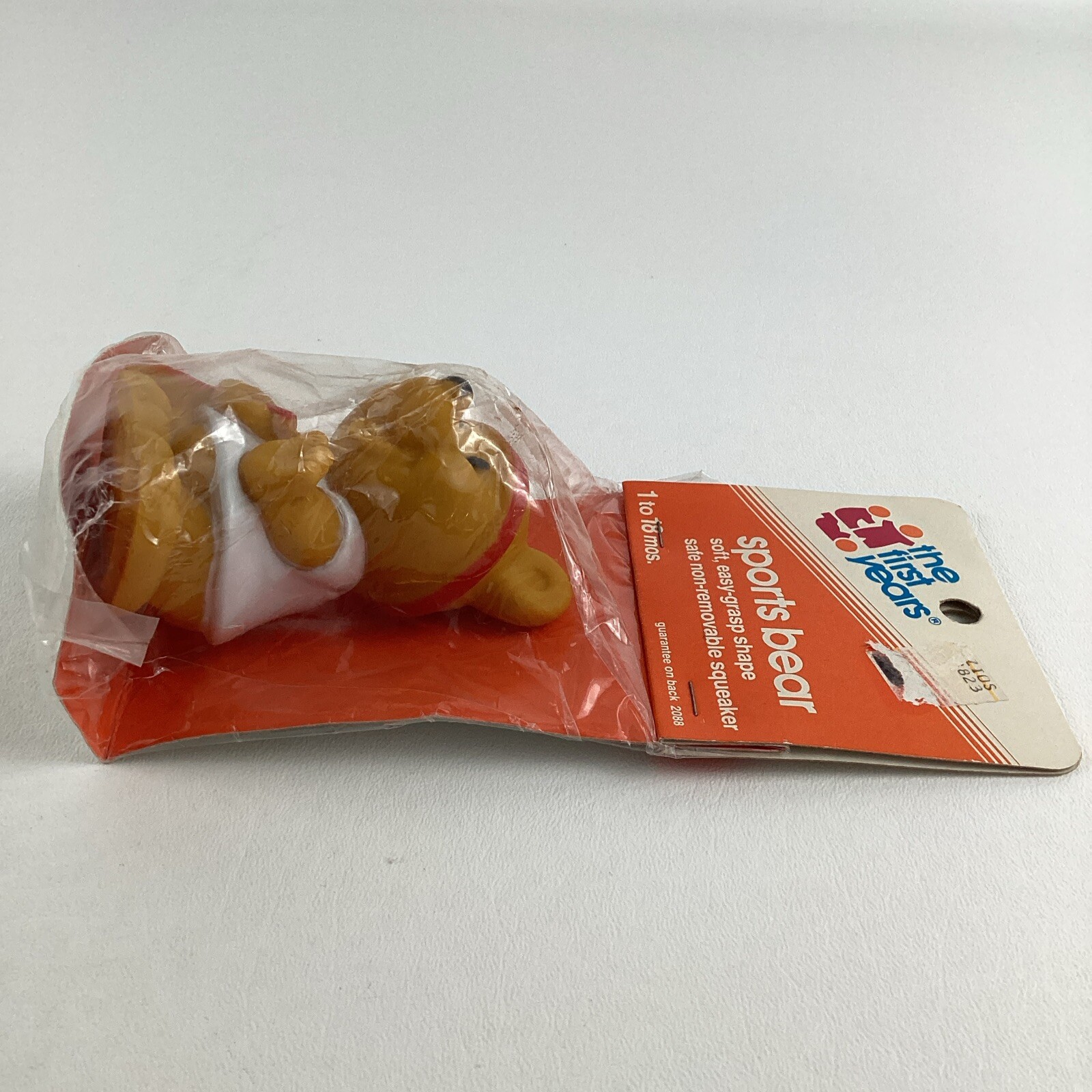 The First Years Sports Bear Soft Easy Grasp Squeaker Baby Toy Vintage 1983