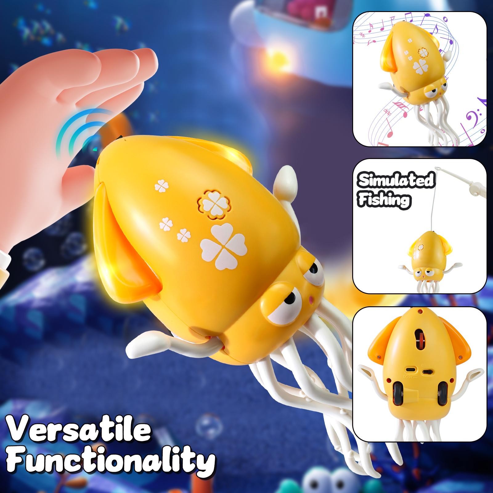 Dancing Squid Baby Toy Soft Wiggle Music Early Learning Toddler Gift Toy