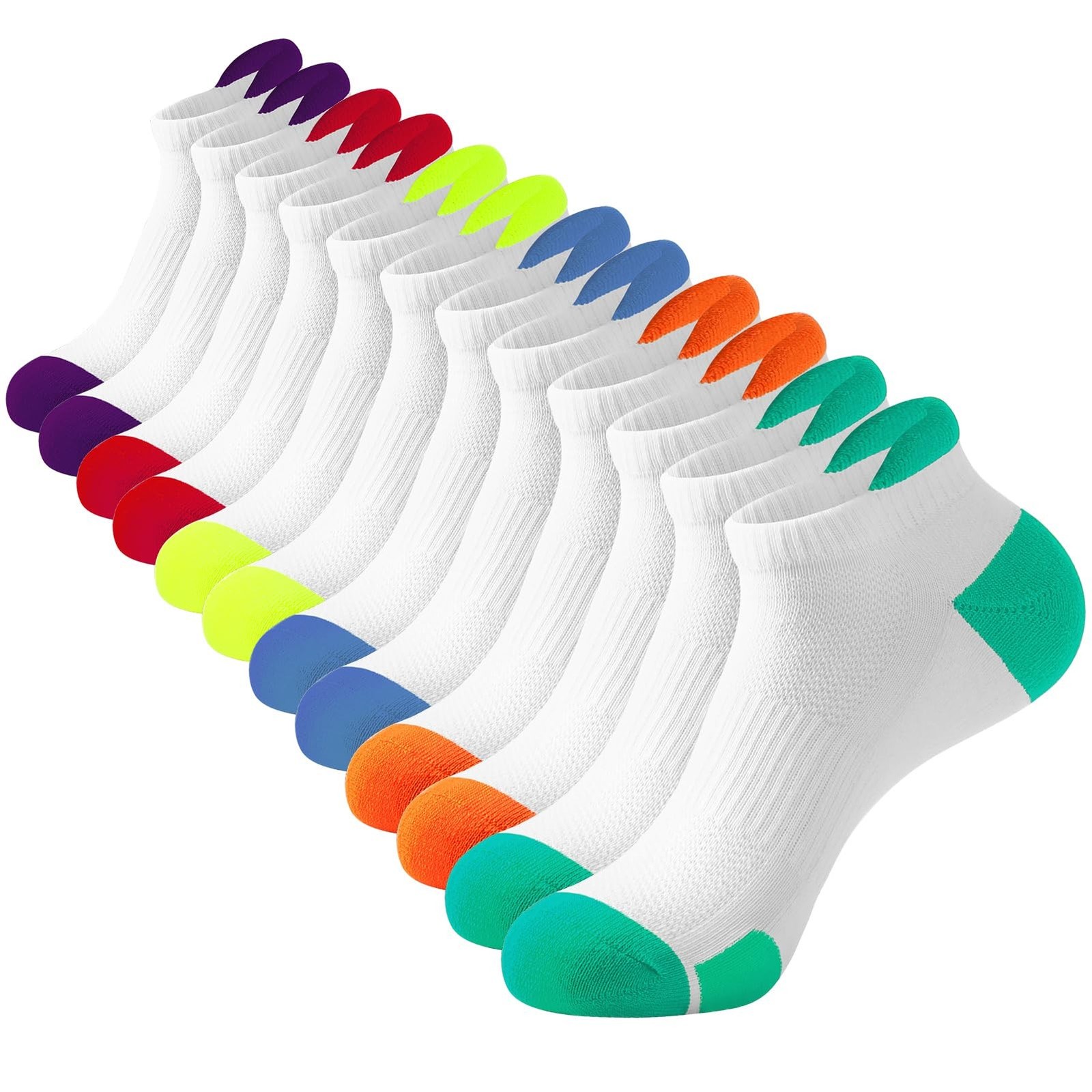 JOYNÉE Mens Ankle Athletic Low Cut Socks for Men Cushioned Running Sports W