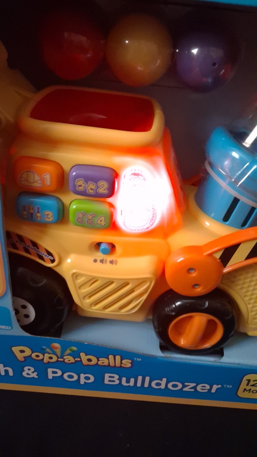 VTech Pop-a-Balls Push & Pop Bulldozer Push Toy, 12-36 Months, Multicolor