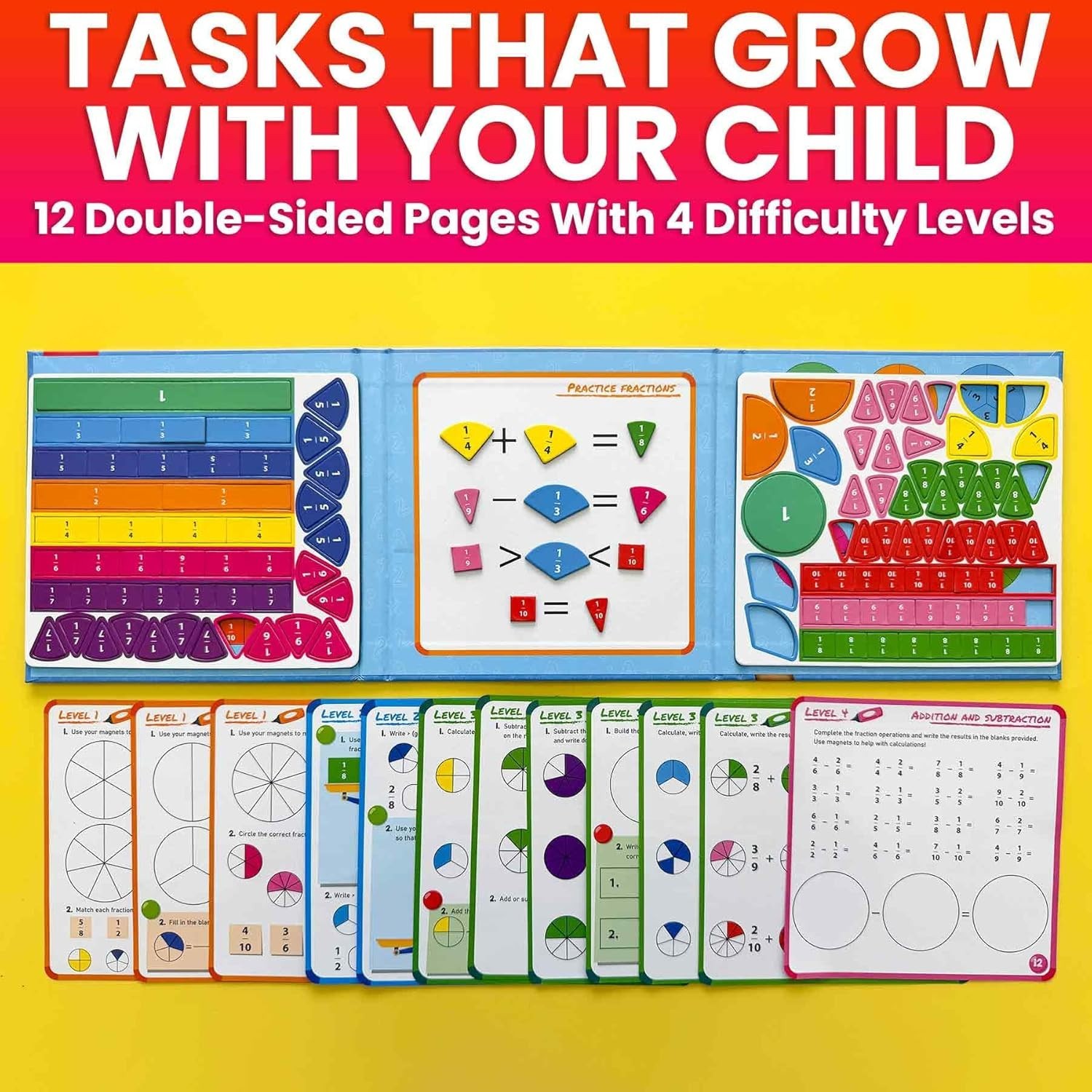 Colorful Fraction Learning Kit – Homeschool Essential