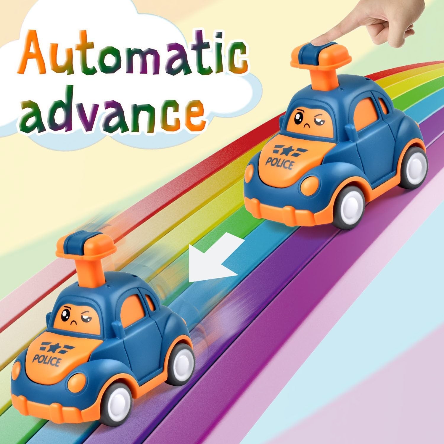 Car Toys for Toddlers 1 2 3 Year Old Boy Girl First Birthday Gifts for Toddler T
