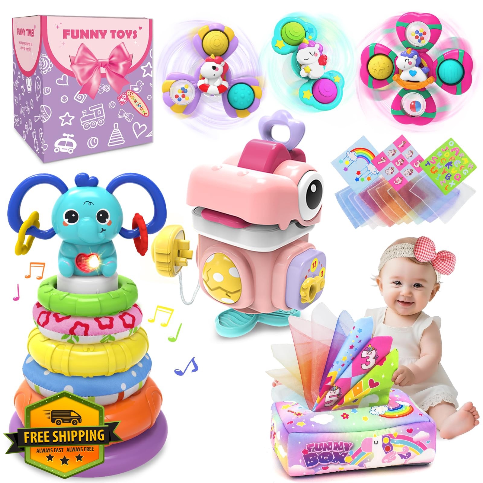 seveclotree 4 in 1 Baby Toys 6 to 12 Months,Learning Toys for Babies 6 12 18 …
