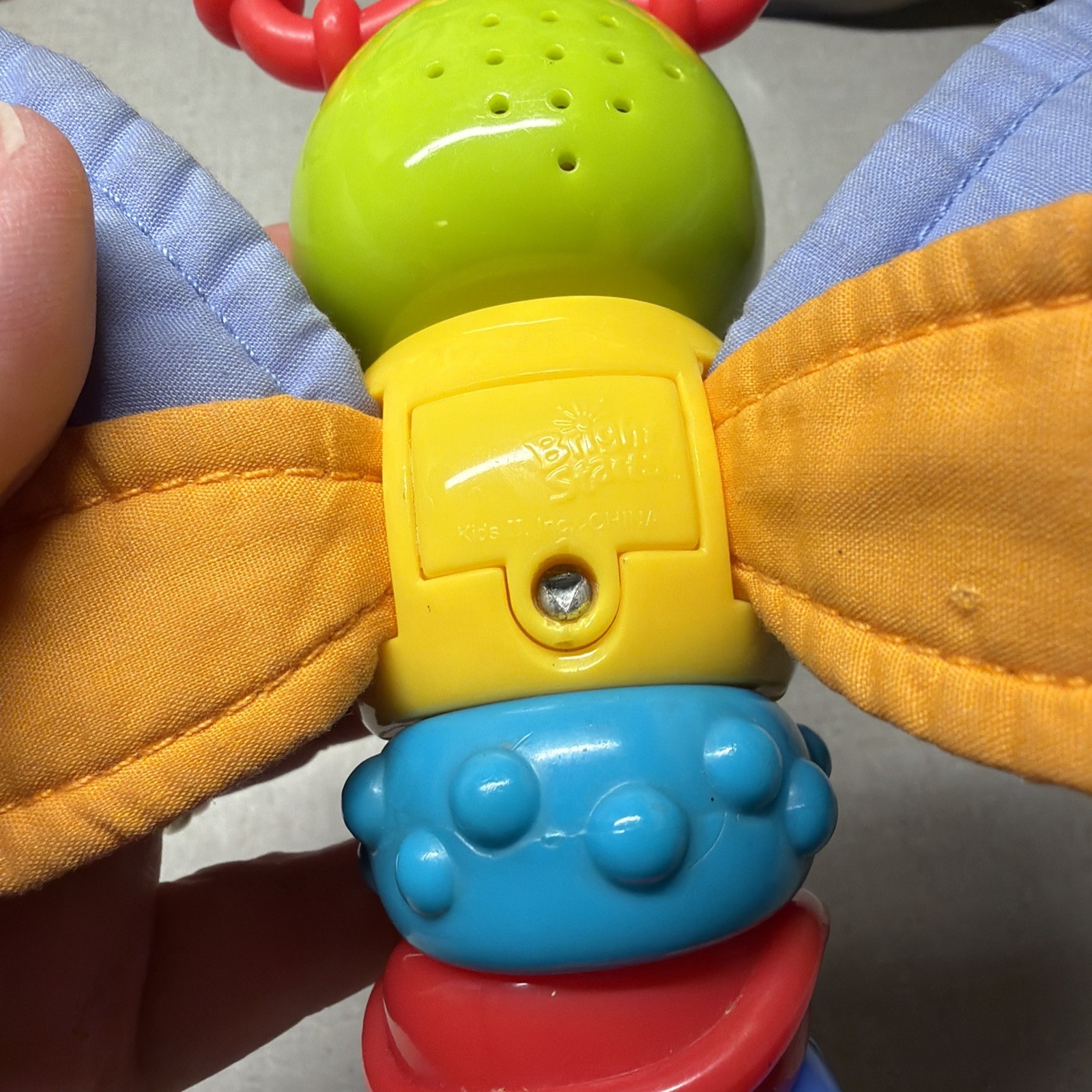 Bright Starts Twisty Bug dragonfly butterfly take along baby toy rattle lights