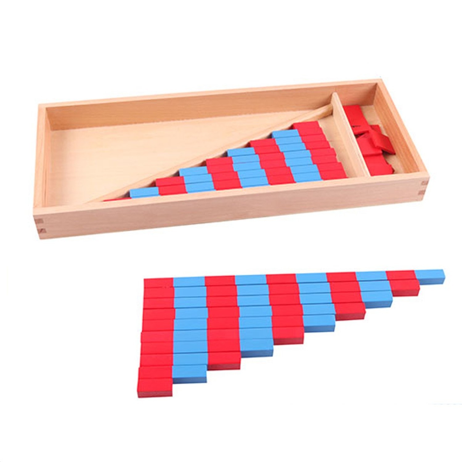 YHZAN Montessori Mathematics Material – Small Numerical Rods with Number Tile…
