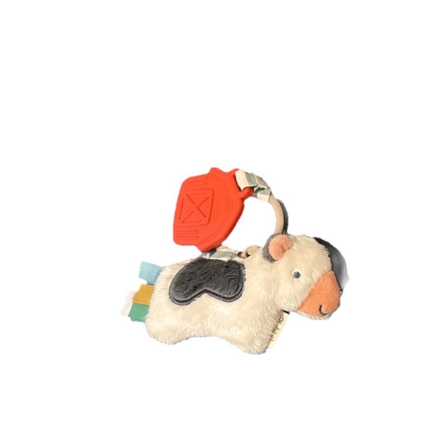 New Itzy Baby Cow Lovey Pacifier Pal Farm Themed Infant Necessity Shower Gift