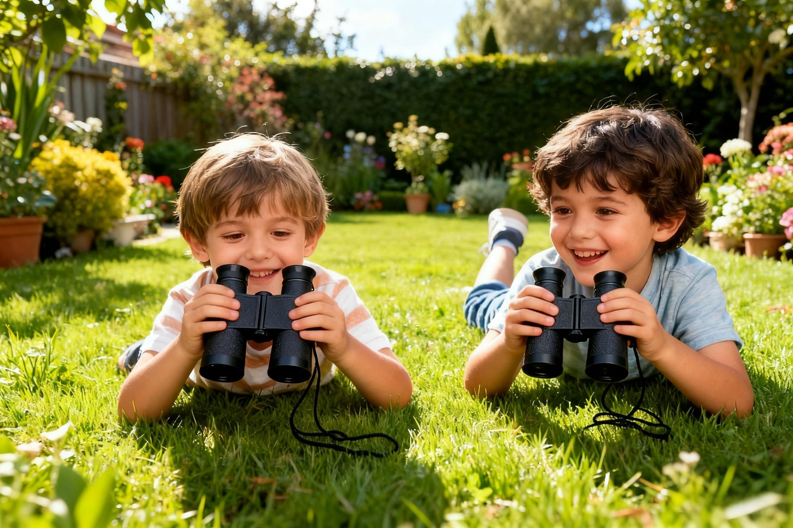 Toy Binoculars with Neck String, Camping Birthday Party normal, black