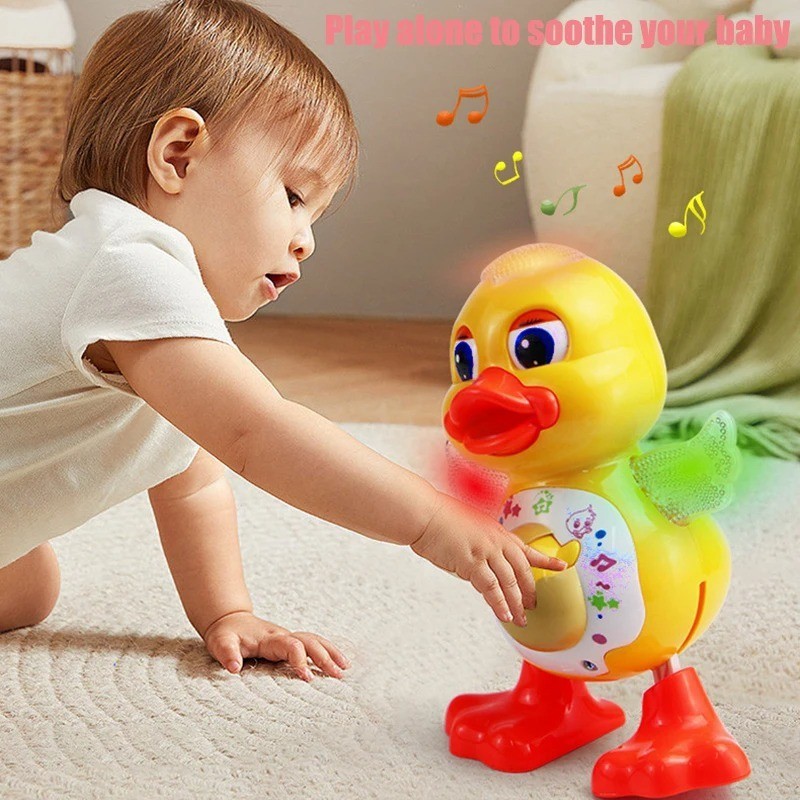 Electric Dancing Duck Toy with Music Flashing Lights Funny Kids Gift Toy USA