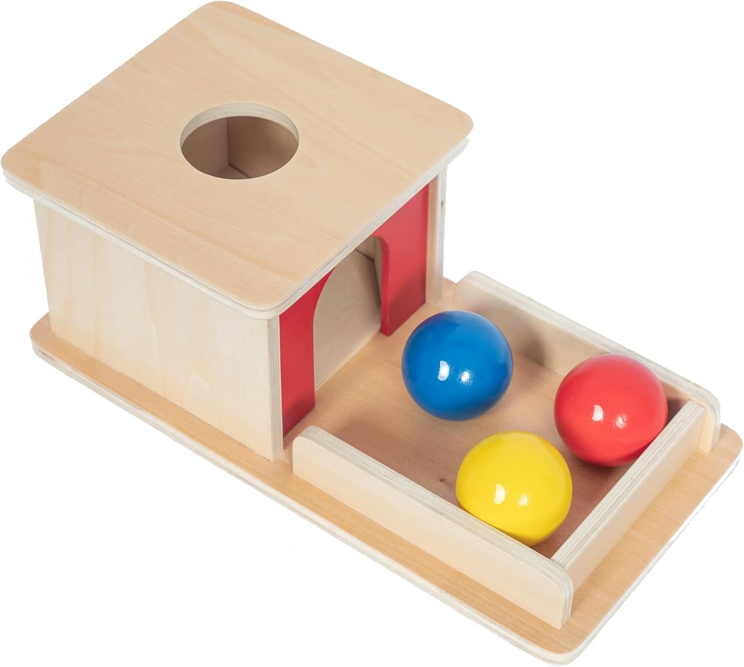 Wooden Toy for 6-12 Month Baby 3 Balls,Sorting and Stacking Colorful Learning Ed