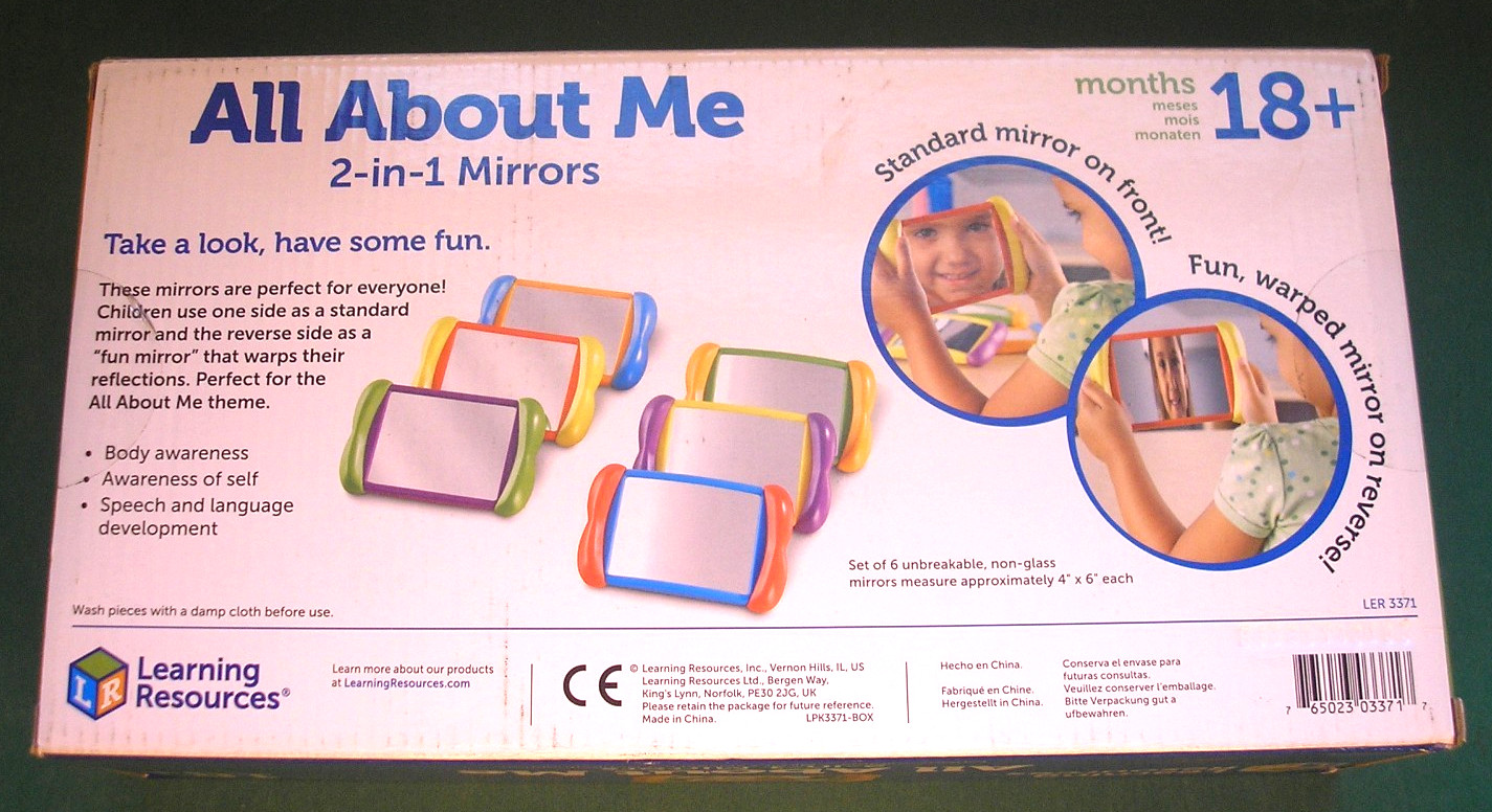 18 months plus set of 6 Mirrors Learning Resources All About Me Baby 2 in 1