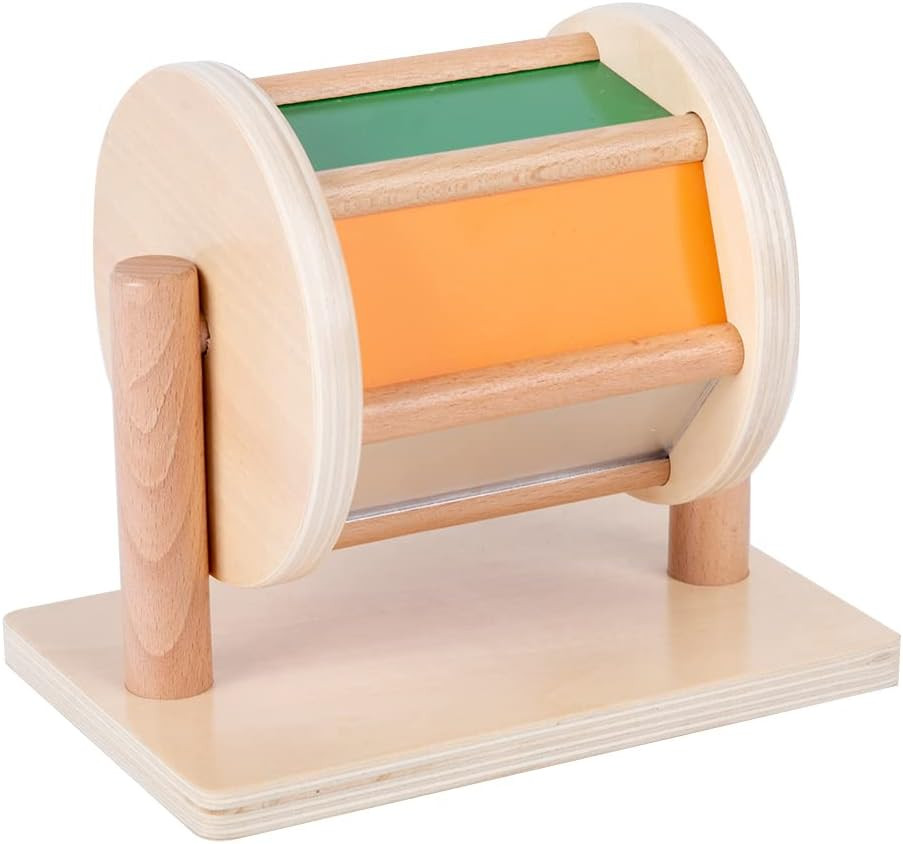 Montessori Baby Toys Play Kit Montessori Mirror Peekaboo Knob Puzzle, Medium Spi