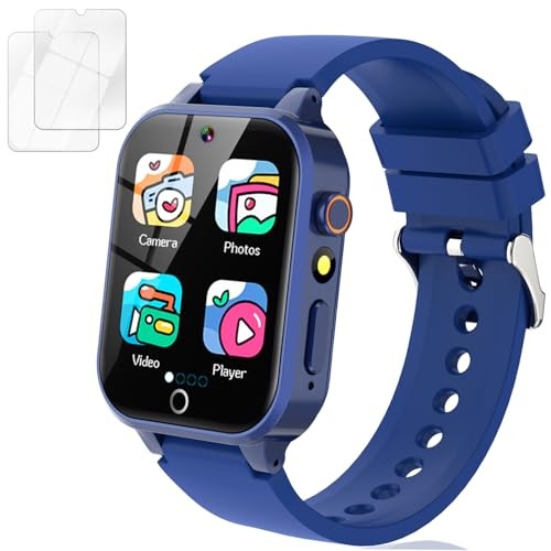 Smart Watch for Kids with 39 Puzzle Games HD Camera MP3 Player Audiobook Blue
