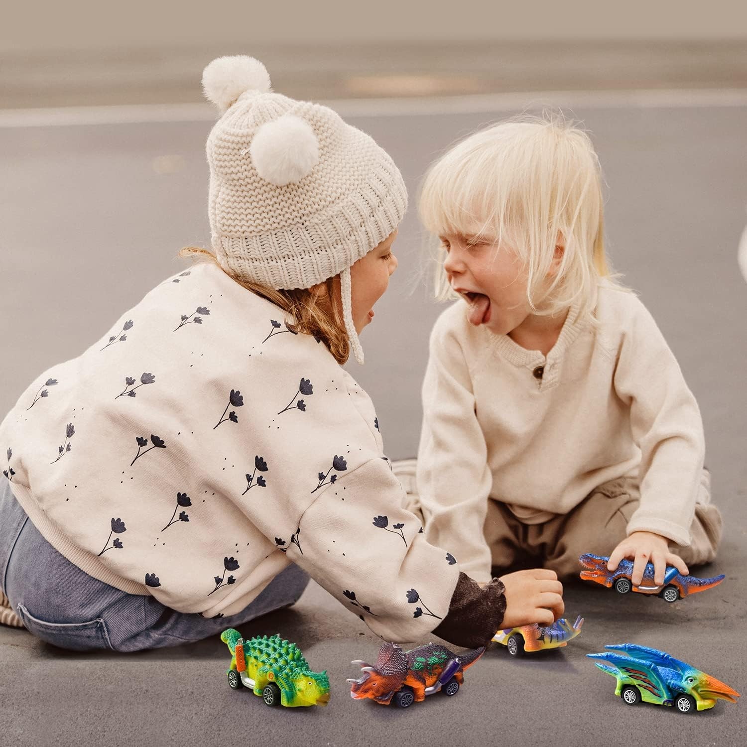 6-Pack Colorful Dinosaur Pull Back Cars – Perfect Fun for 3-5 Old Boys