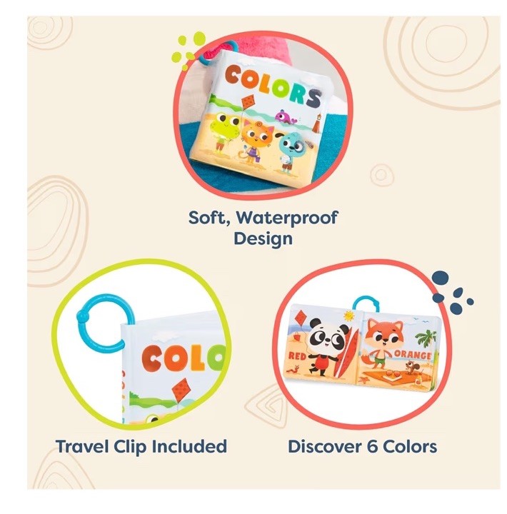 Land of B. Colors Bath Tub Time Educational Baby Toddler Book NEW