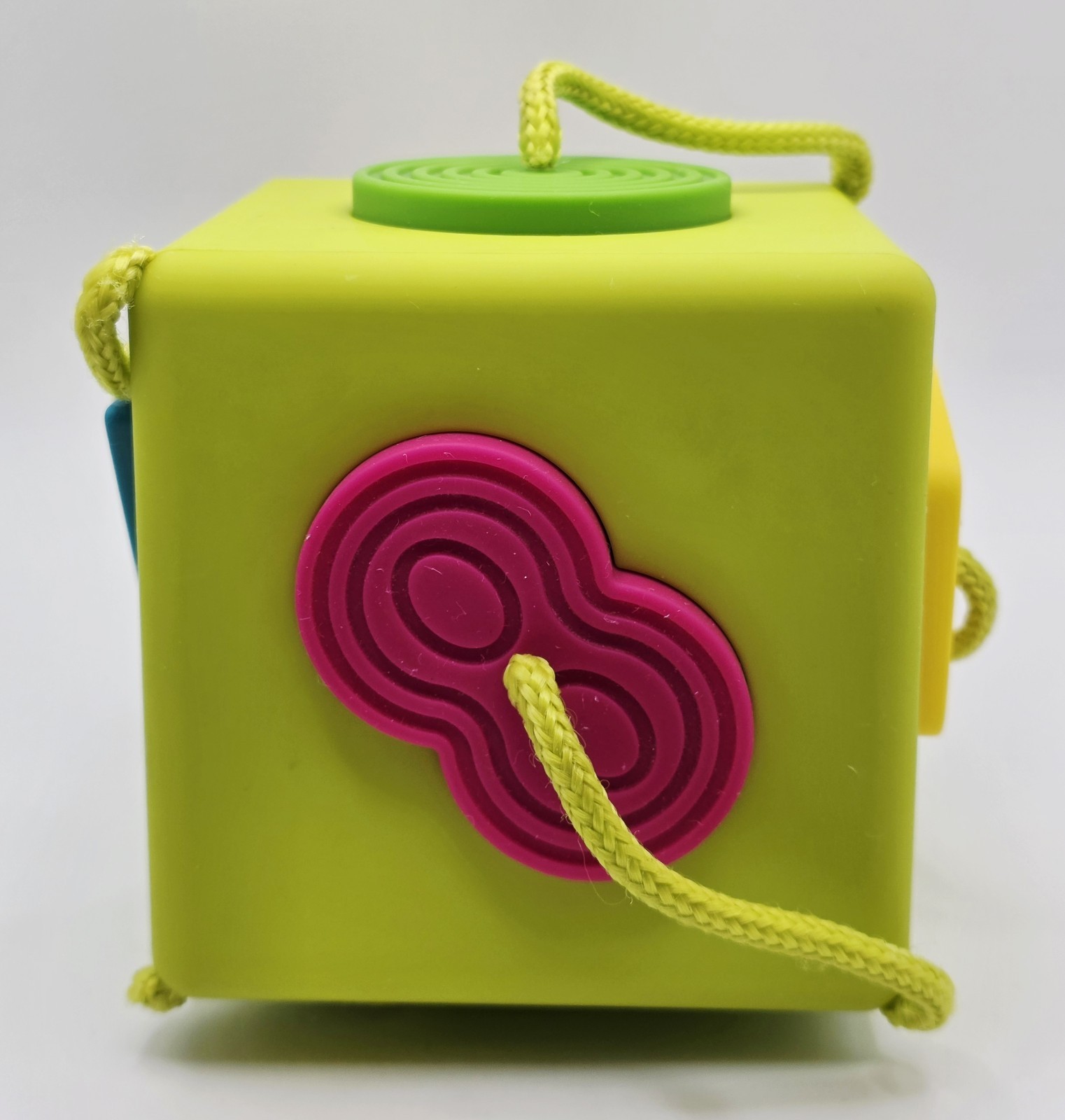 Oombee Cube Shape Sorter with Tethered Shapes for Early Learning Development