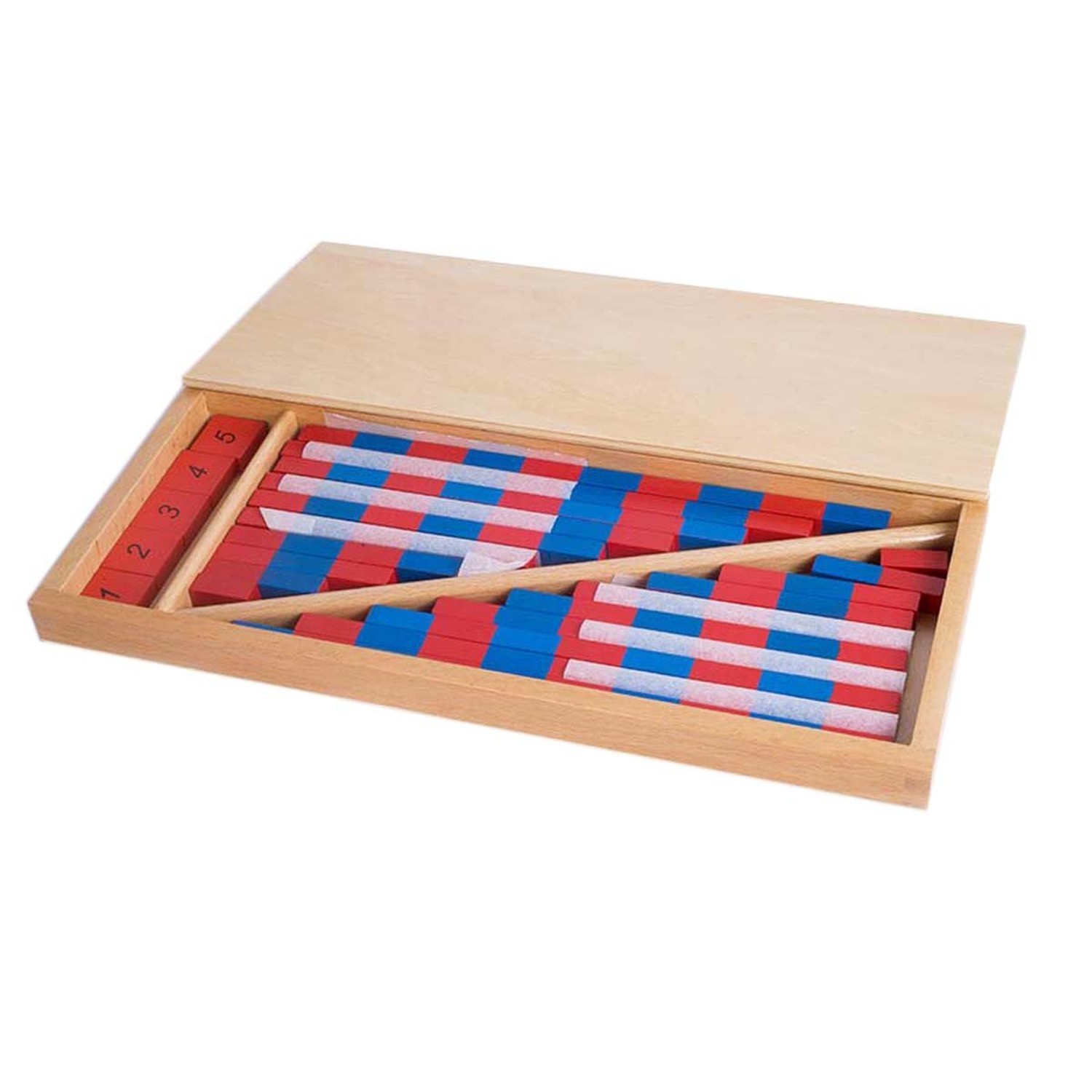 YHZAN Montessori Mathematics Material – Small Numerical Rods with Number Tile…