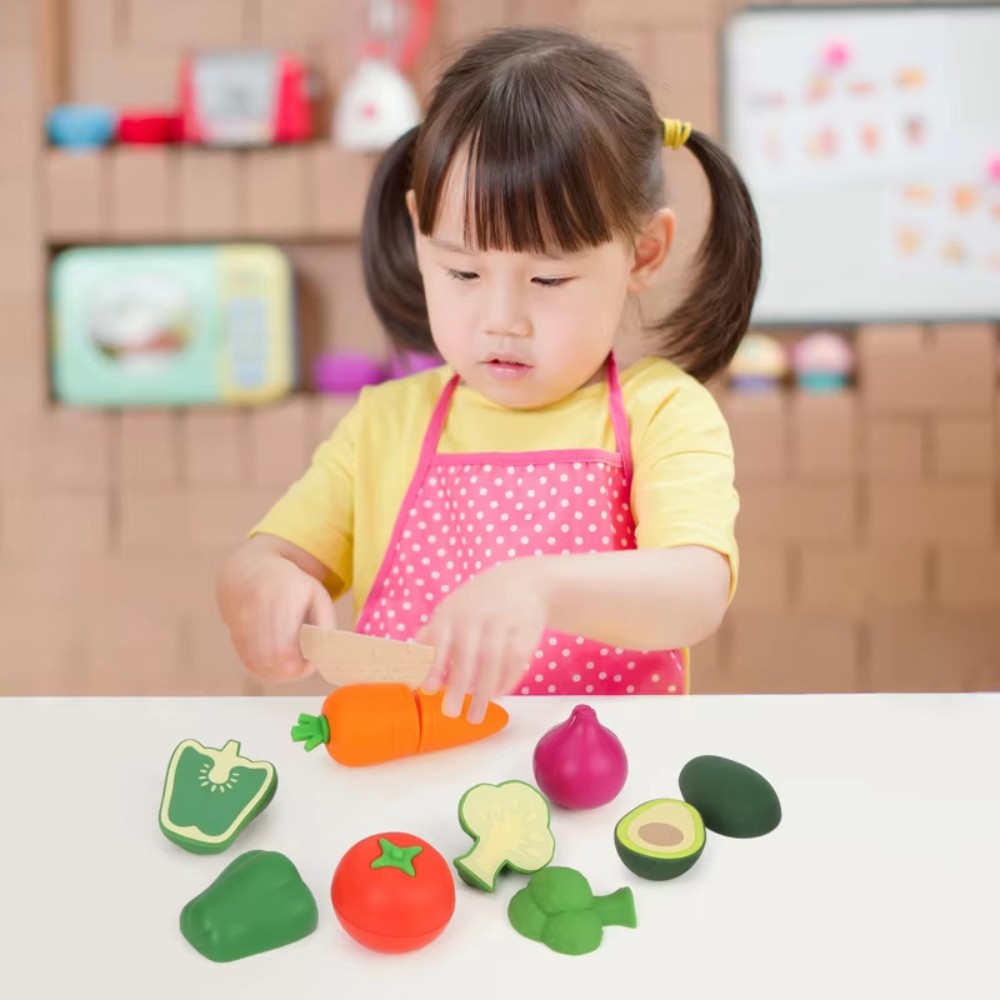 1x Safe Food-Grade Magnetic Cutting Toy fits Toddler Pretend Fruit & Veggie Play