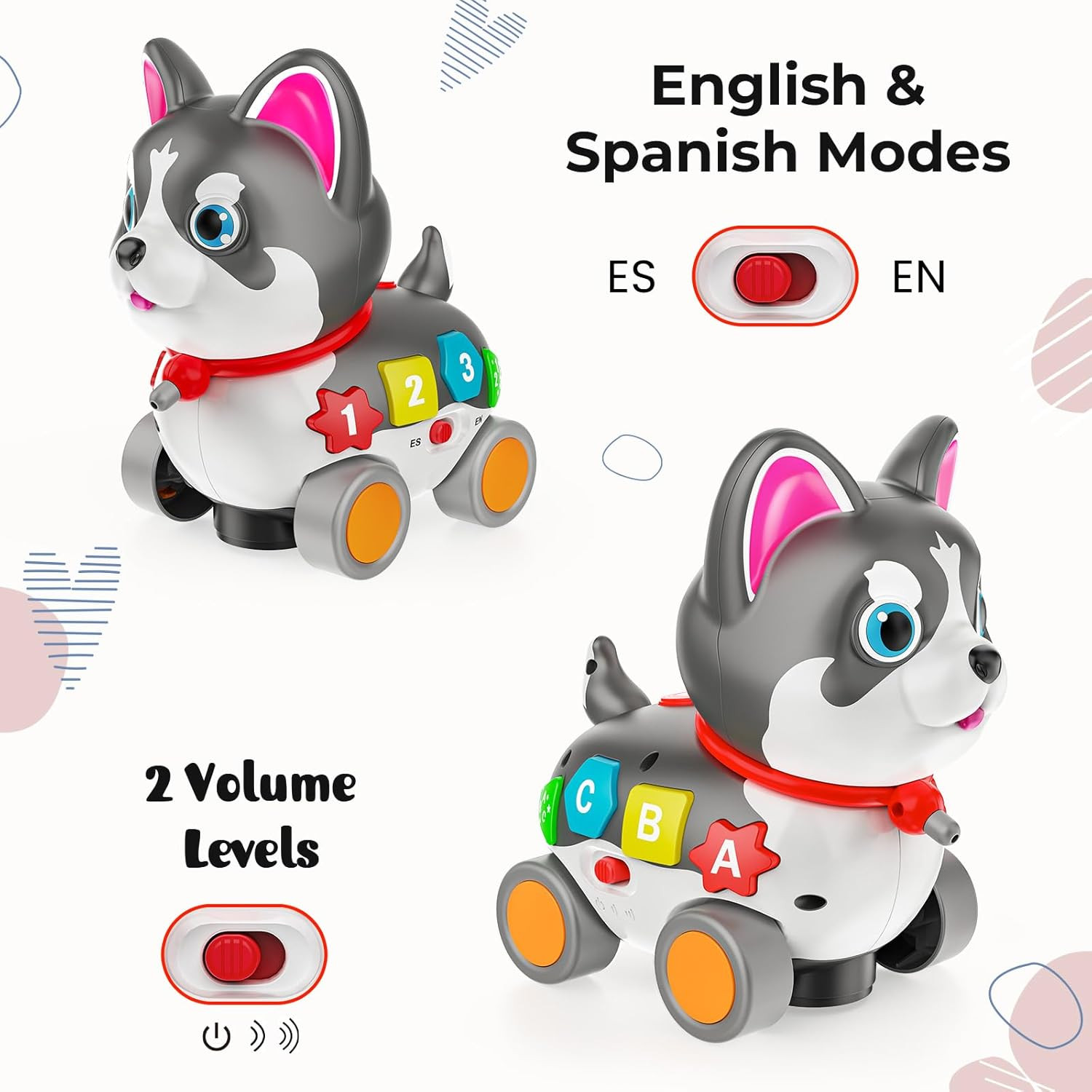 Baby Toys 1 Year Old, Musical Puppy Toys for 6-12-18 Month Girls Boys, Bilingual