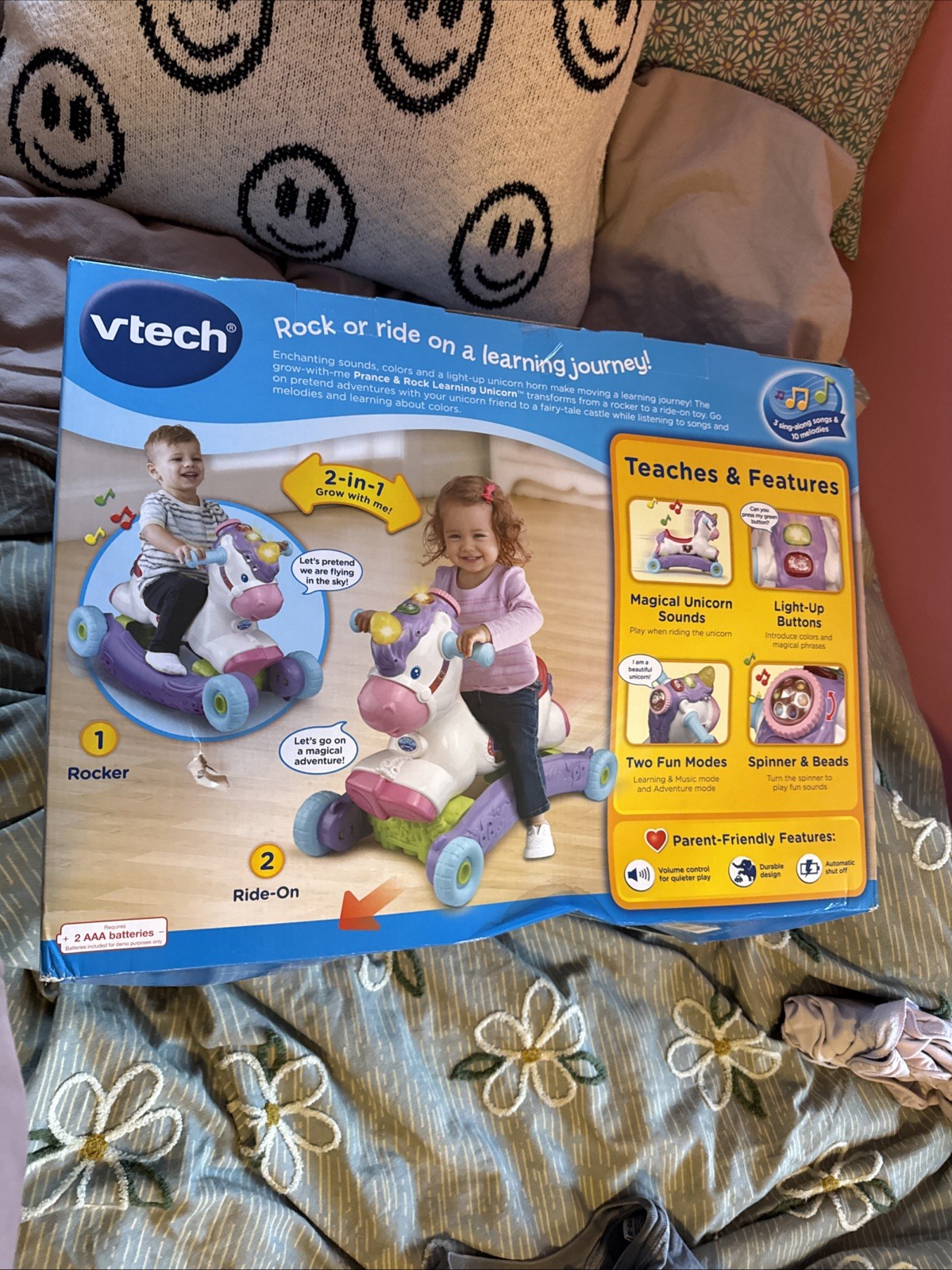 VTech Prance and Rock Learning Unicorn 12 to 36 Months New Rocker Ride On Horse