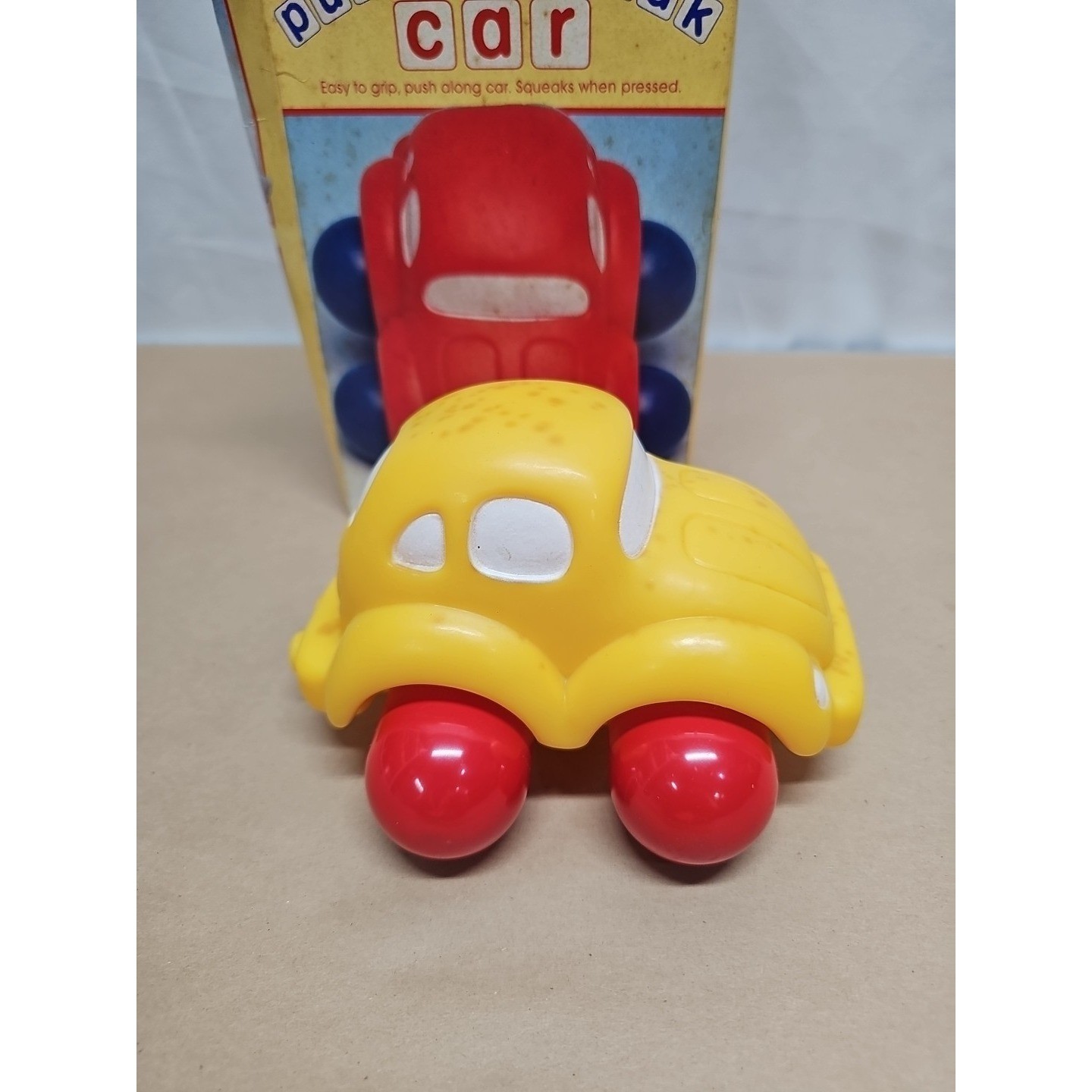 Rare Early Learning Centre (Elc) France Push N Squeak Car Toy with Original Box