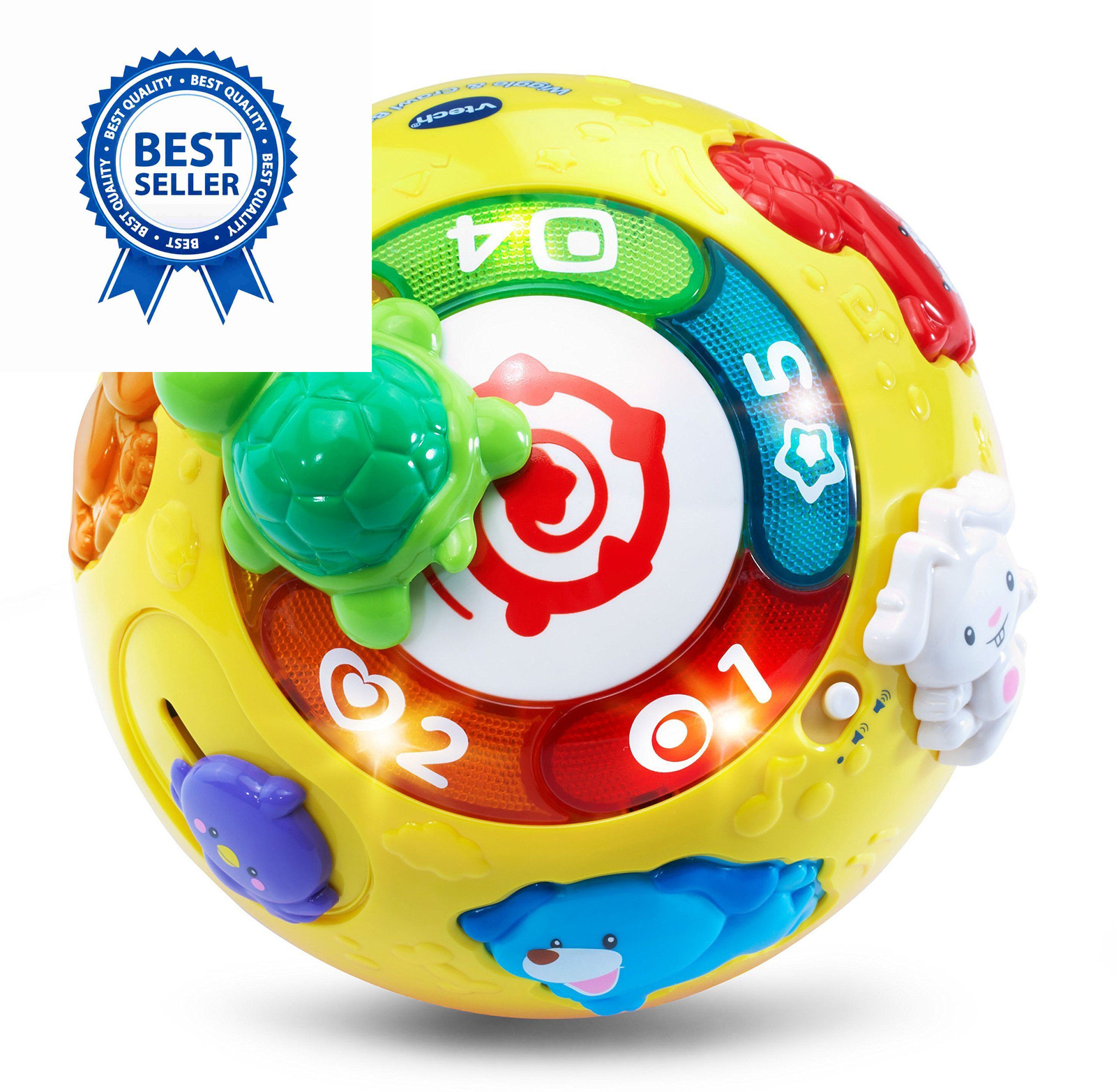 VTech Wiggle and Crawl Ball, Multicolor 6.5″ X 7″ X 6.5″,