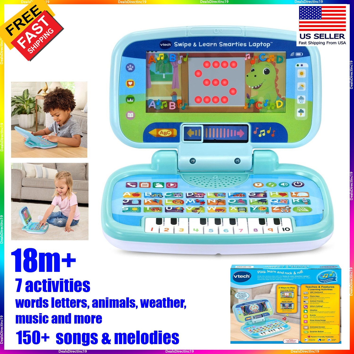 Educational Tablets Laptop for Kids 2 3 Year olds Learning Activity Toys Musical