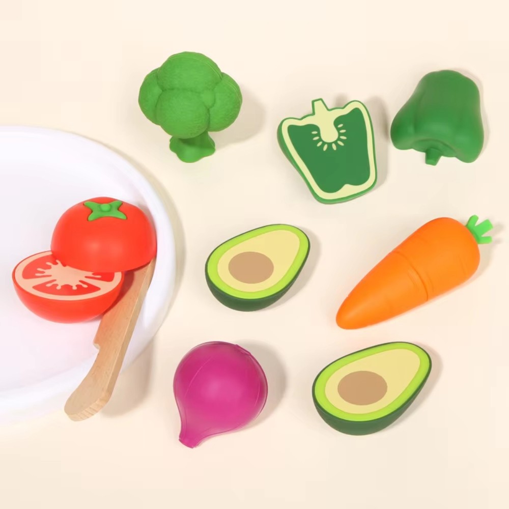 1x Safe Food-Grade Magnetic Cutting Toy fits Toddler Pretend Fruit & Veggie Play