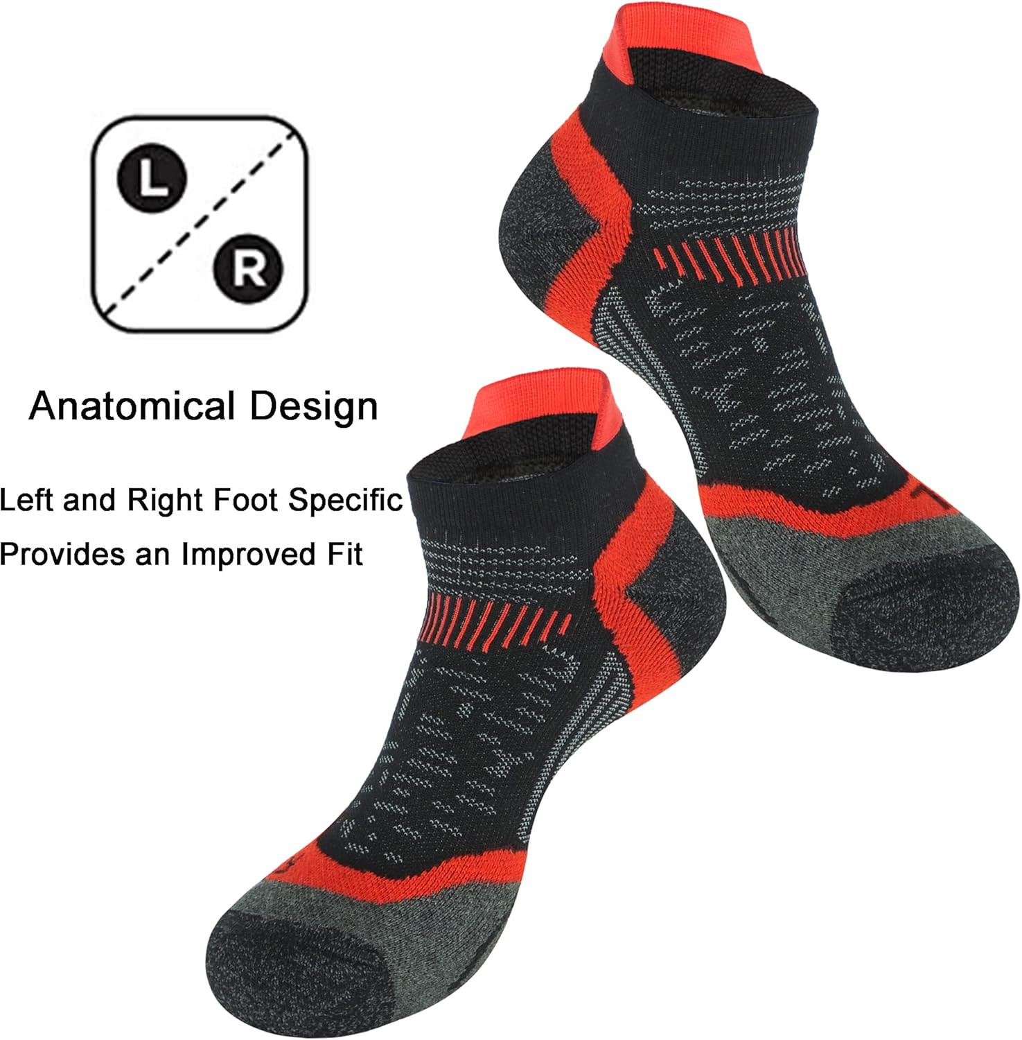Mens and Womens Anti Odor Quick Dry Sweat Resistant Padded Low Cut/Quarter Compr