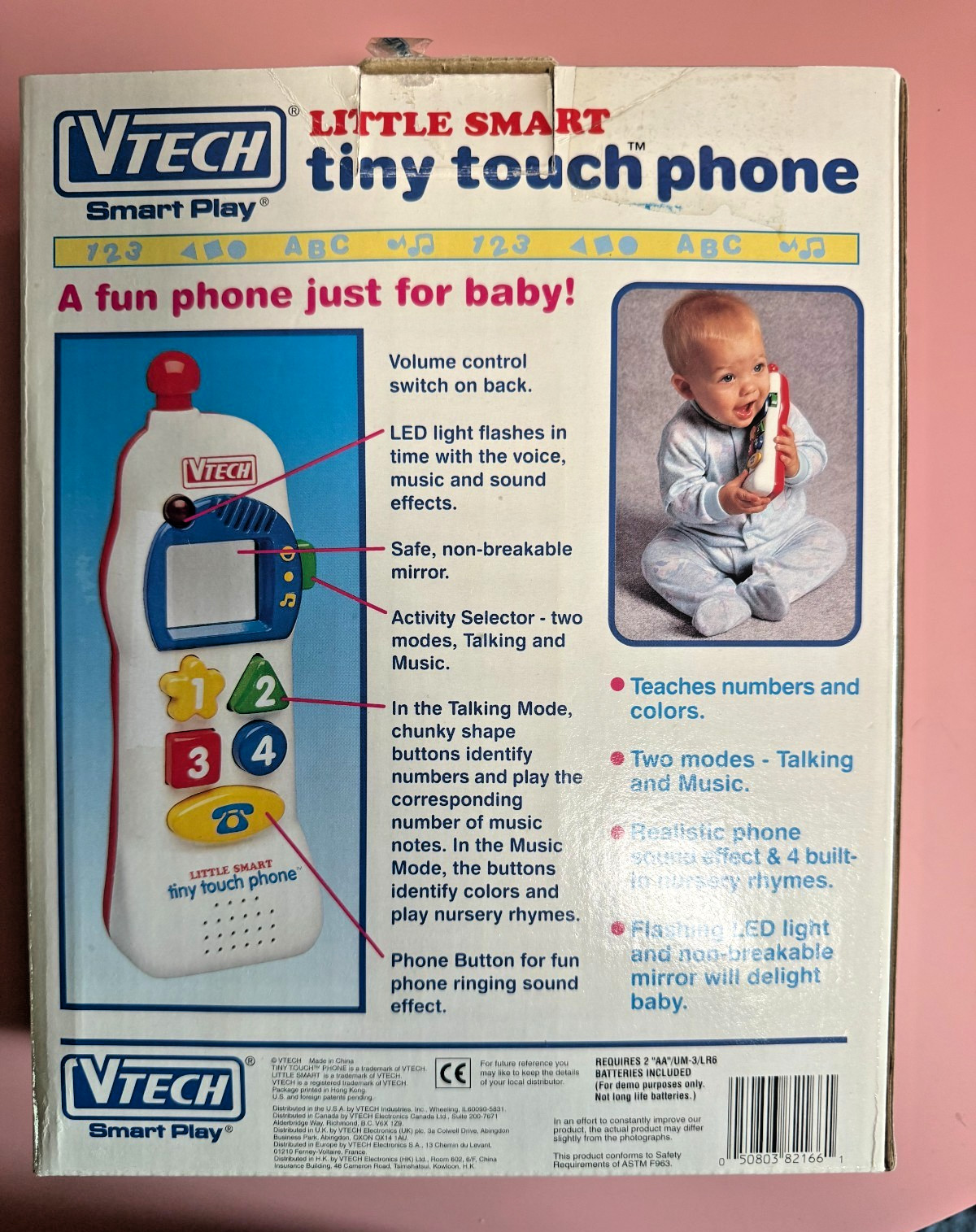 Vintage VTech Smart Play Tiny Touch Phone Sealed In Box